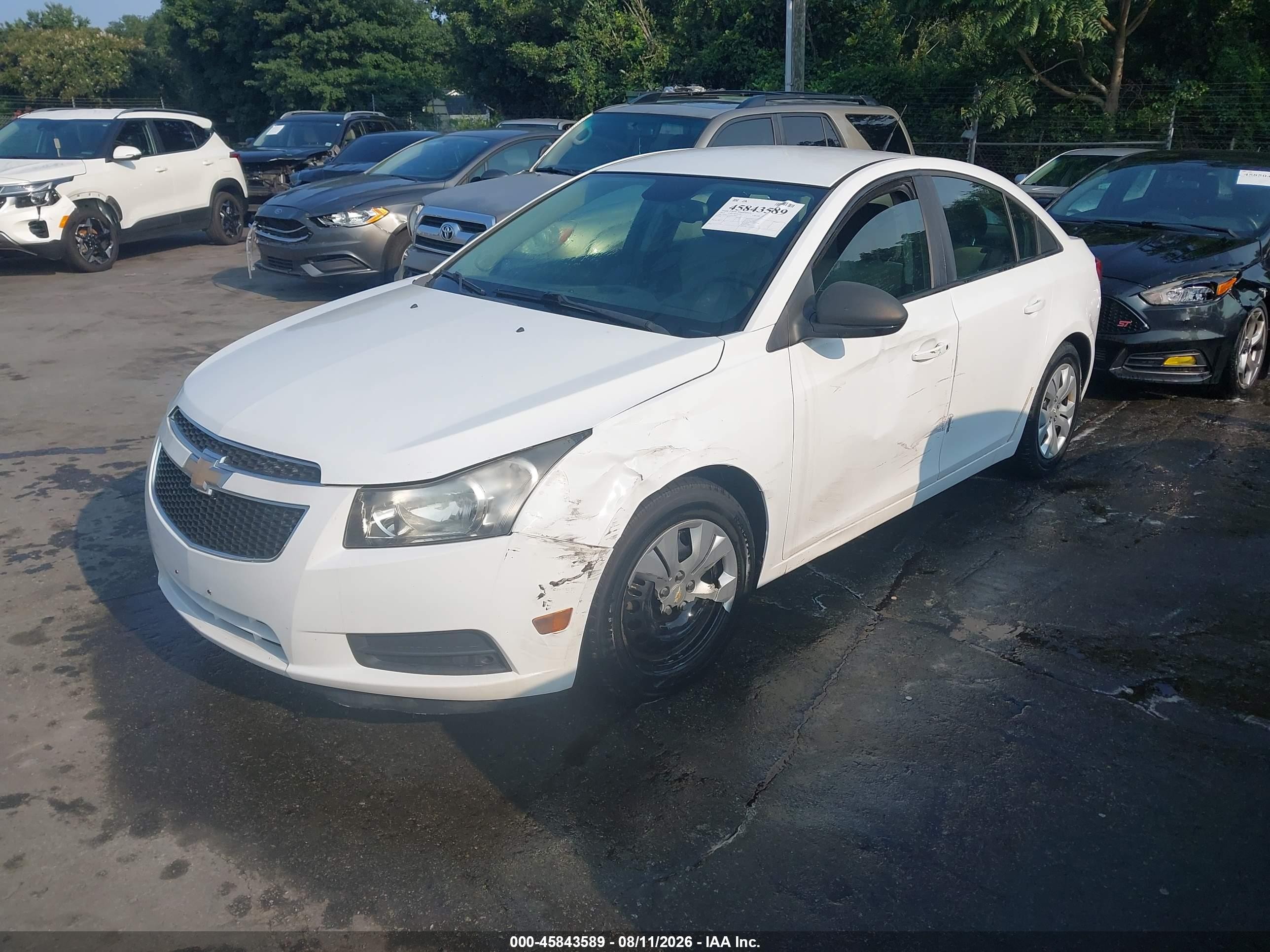 2013 Chevrolet Cruze Ls Auto White vin: 1G1PA5SH7D7131802