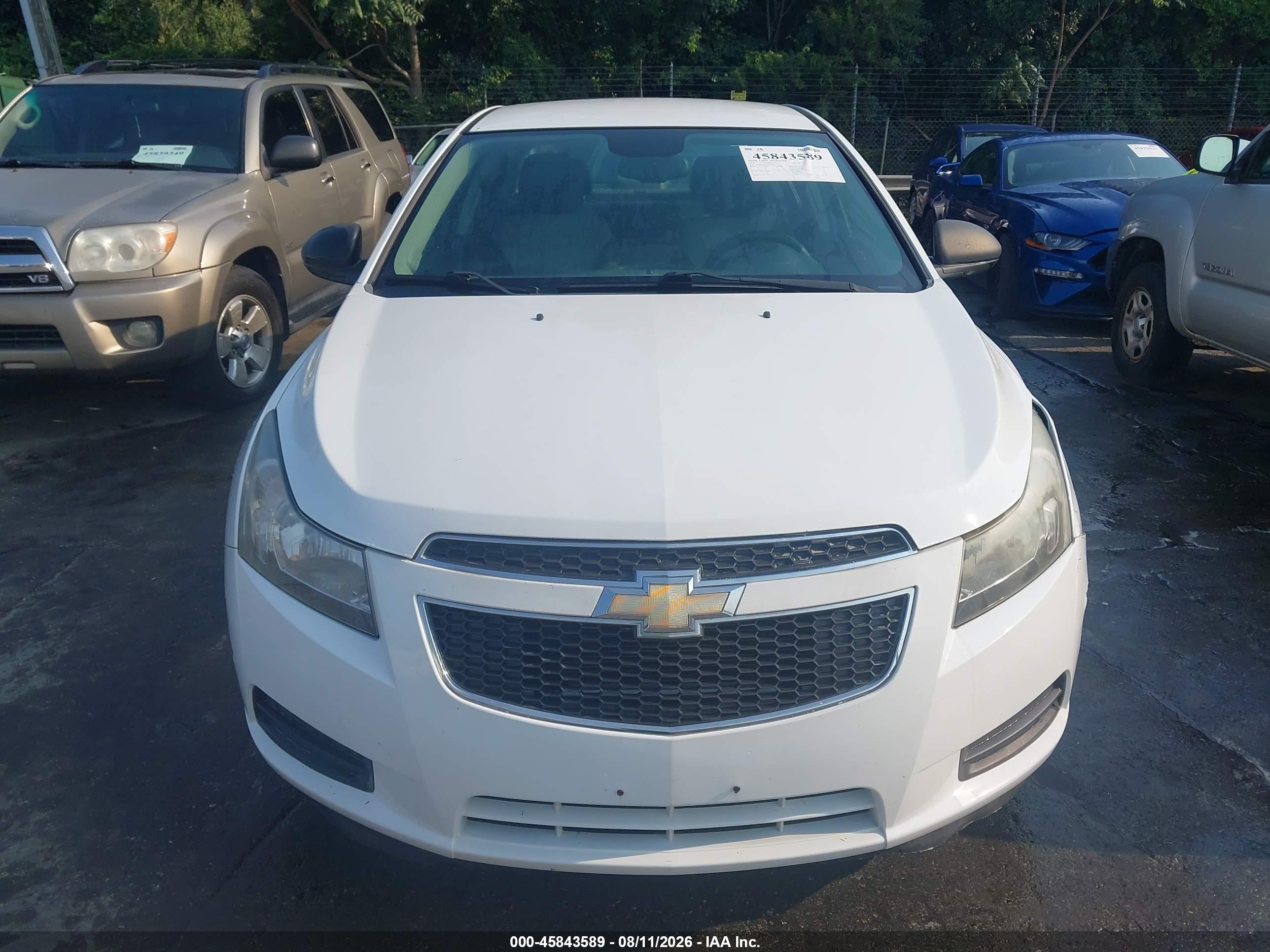 2013 Chevrolet Cruze Ls Auto White vin: 1G1PA5SH7D7131802