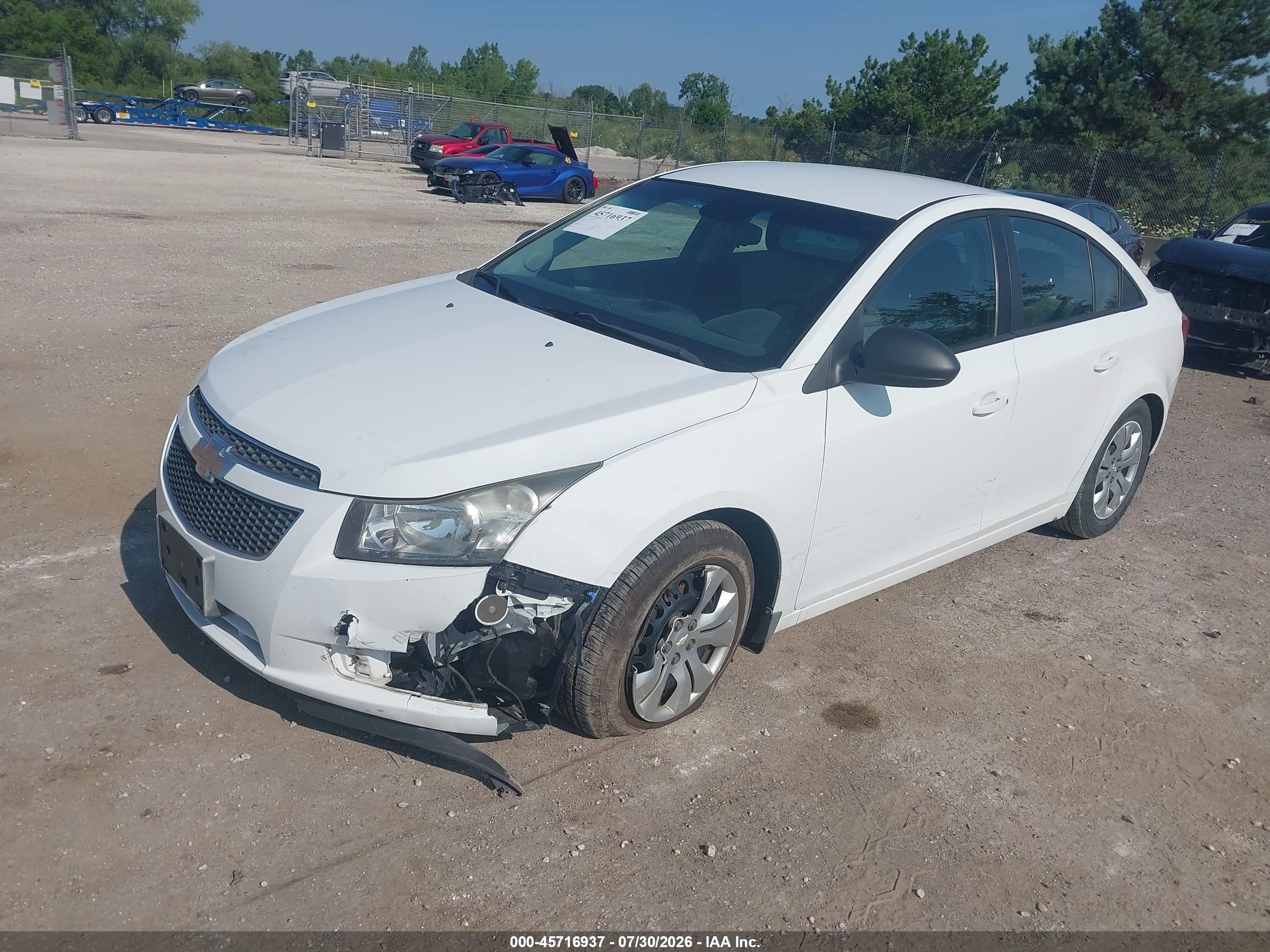 2013 Chevrolet Cruze Ls Auto White vin: 1G1PA5SH7D7225663