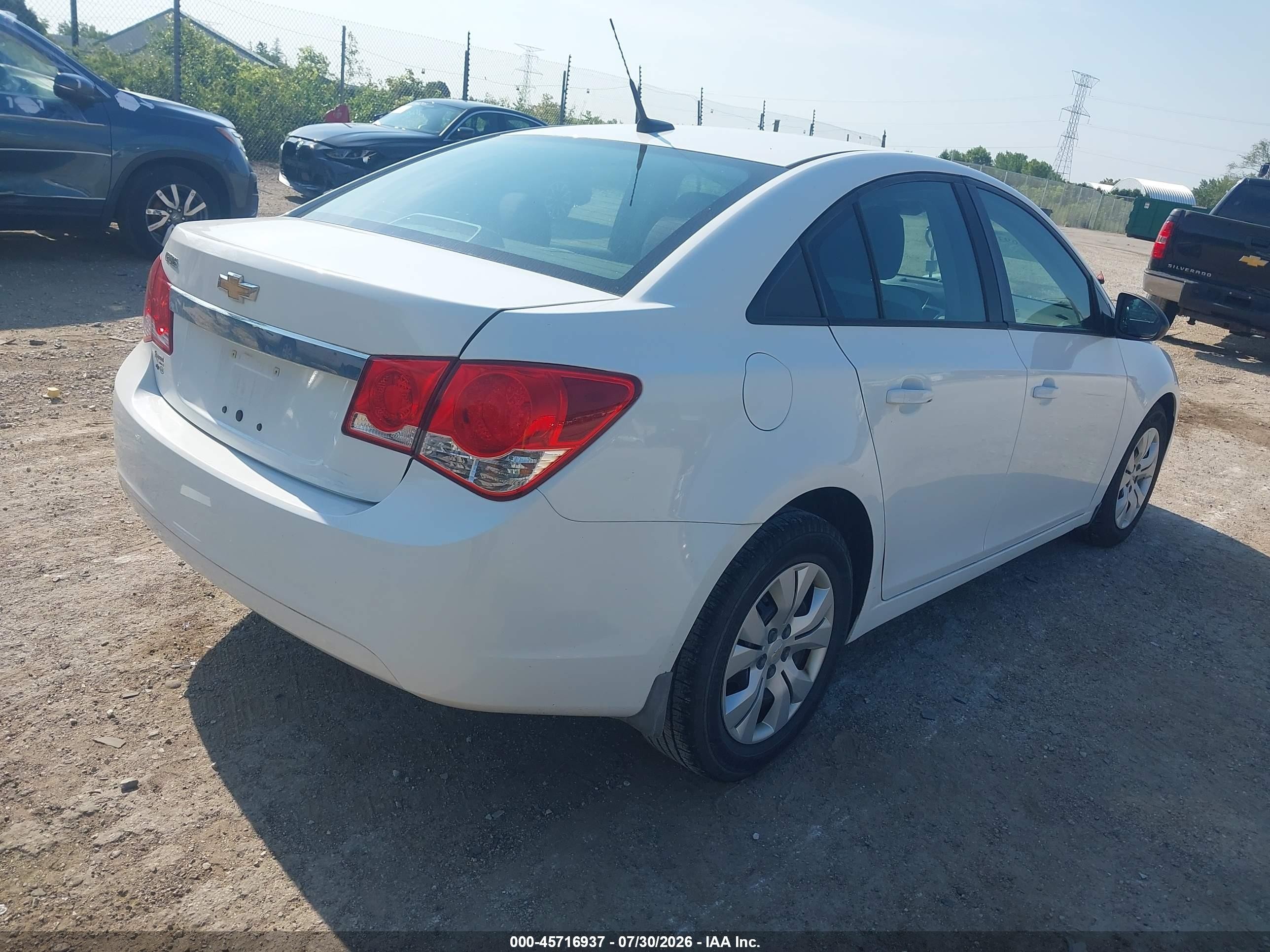 2013 Chevrolet Cruze Ls Auto White vin: 1G1PA5SH7D7225663
