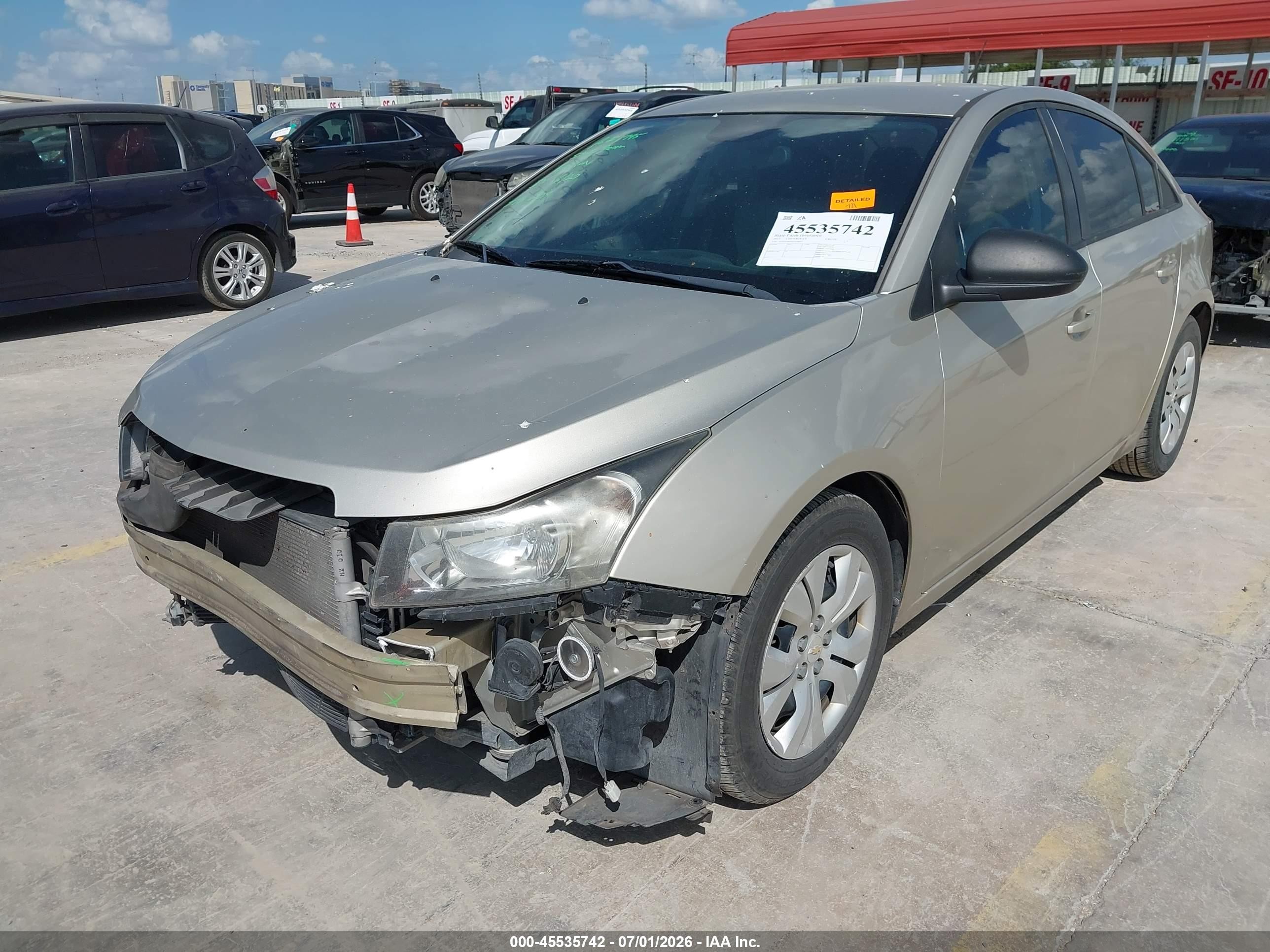 2013 Chevrolet Cruze Ls Auto Gold vin: 1G1PA5SH7D7318697