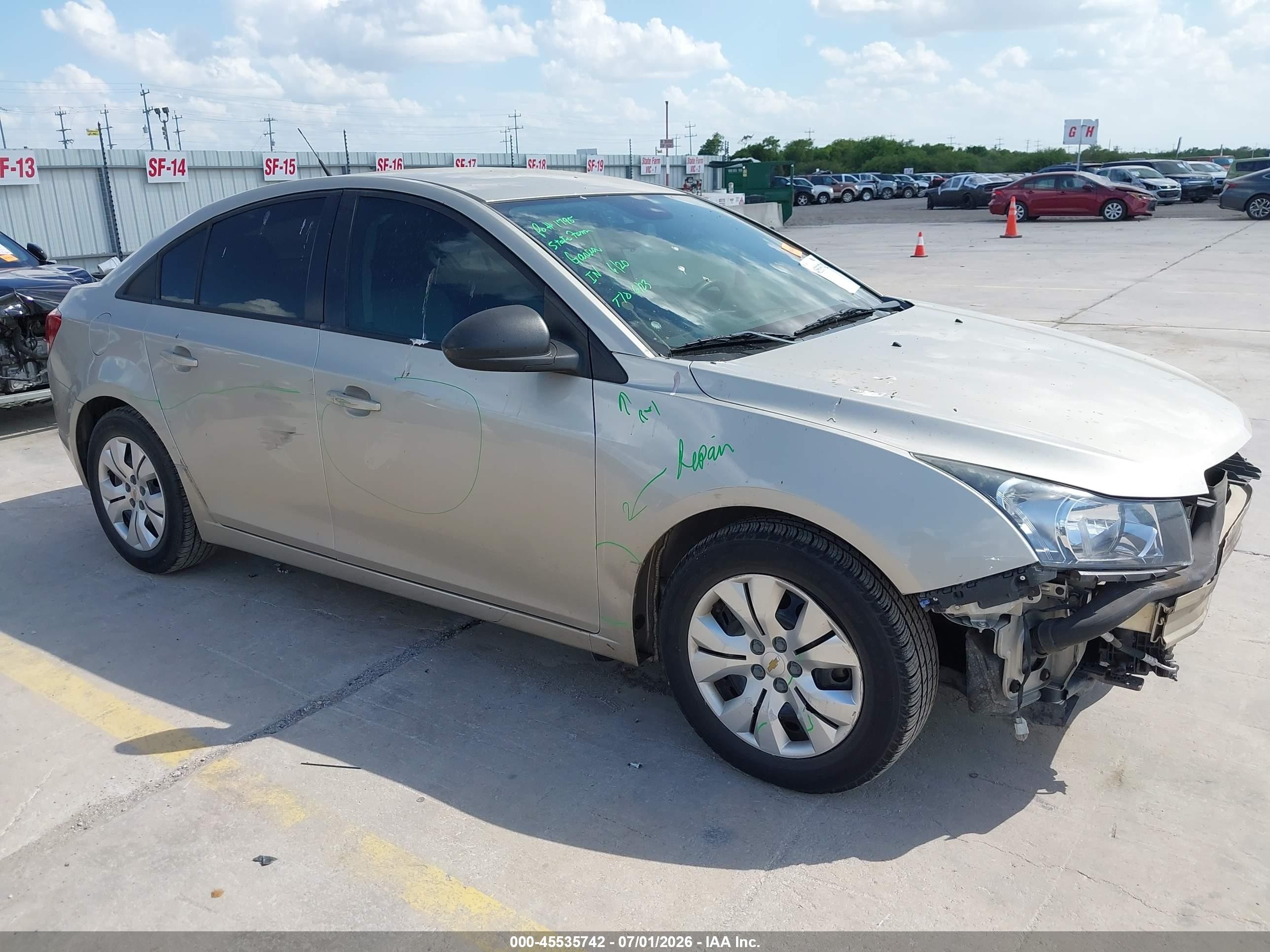 2013 Chevrolet Cruze Ls Auto Gold vin: 1G1PA5SH7D7318697