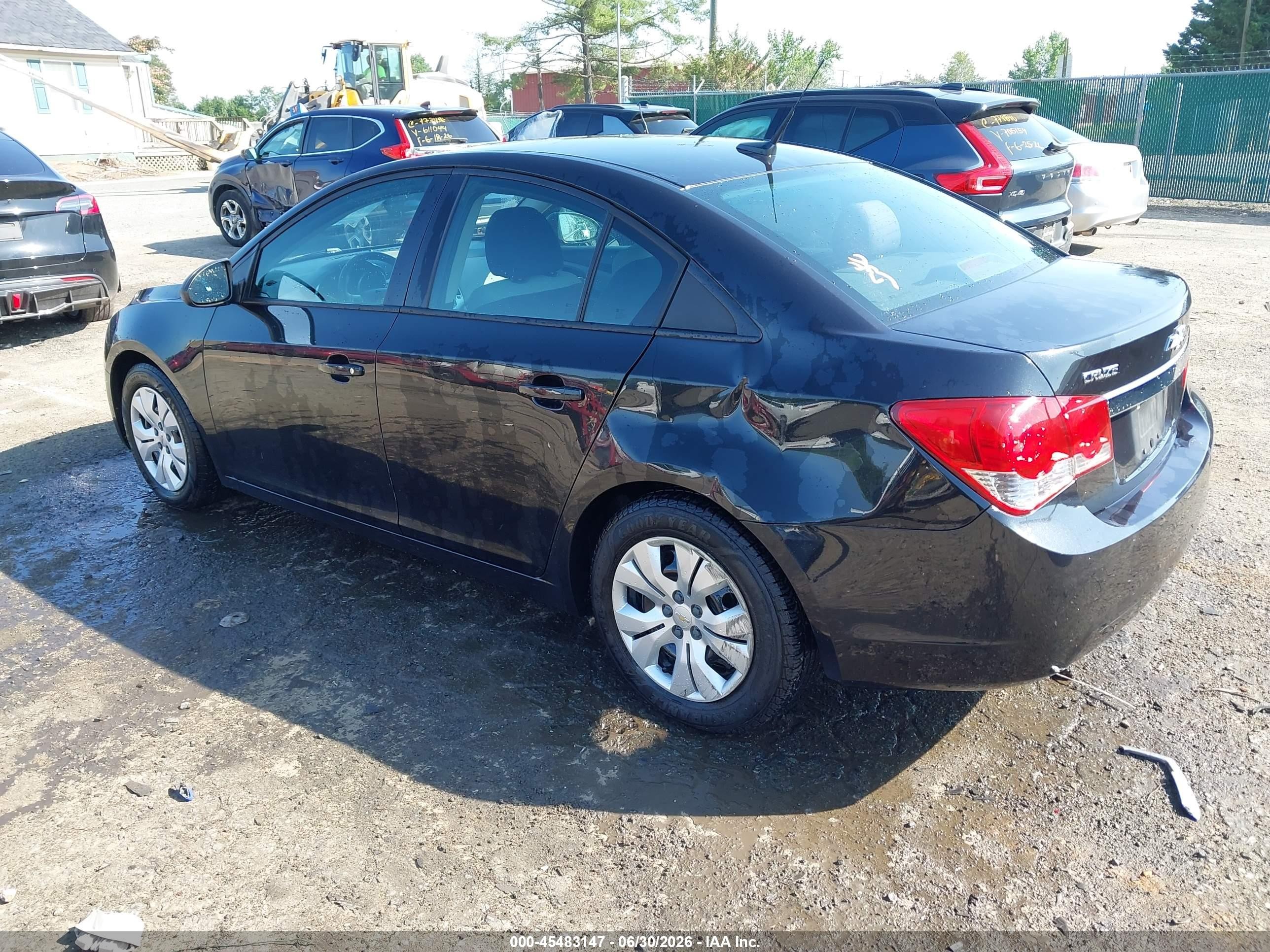 2014 Chevrolet Cruze Ls Auto Black vin: 1G1PA5SH7E7174344