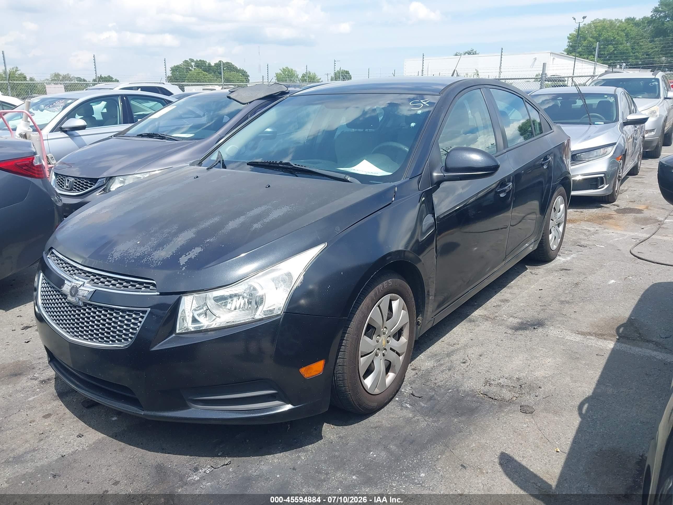 2014 Chevrolet Cruze Ls Auto Black vin: 1G1PA5SH7E7445824