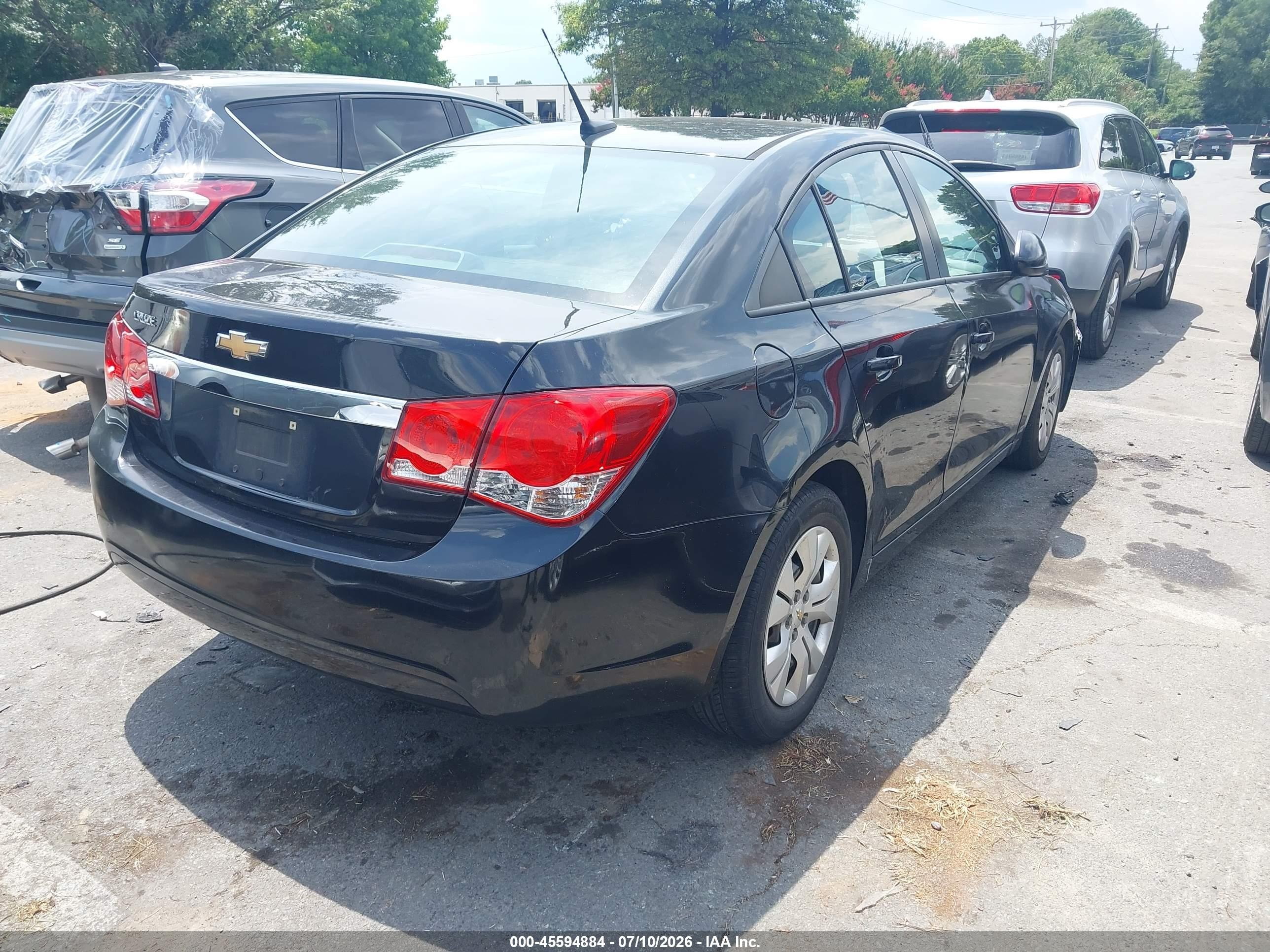2014 Chevrolet Cruze Ls Auto Black vin: 1G1PA5SH7E7445824