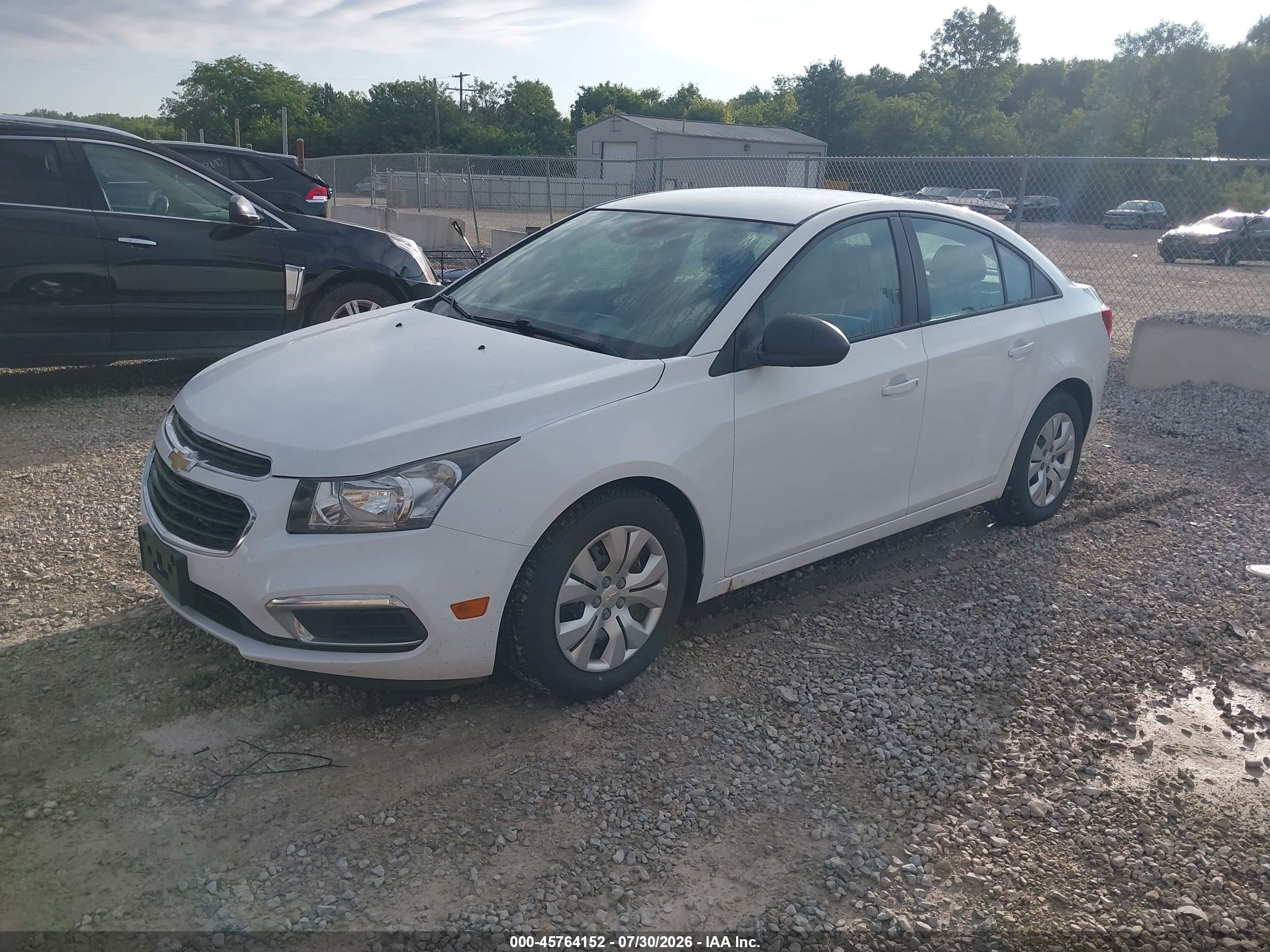 2015 Chevrolet Cruze Ls Auto White vin: 1G1PA5SH7F7163507