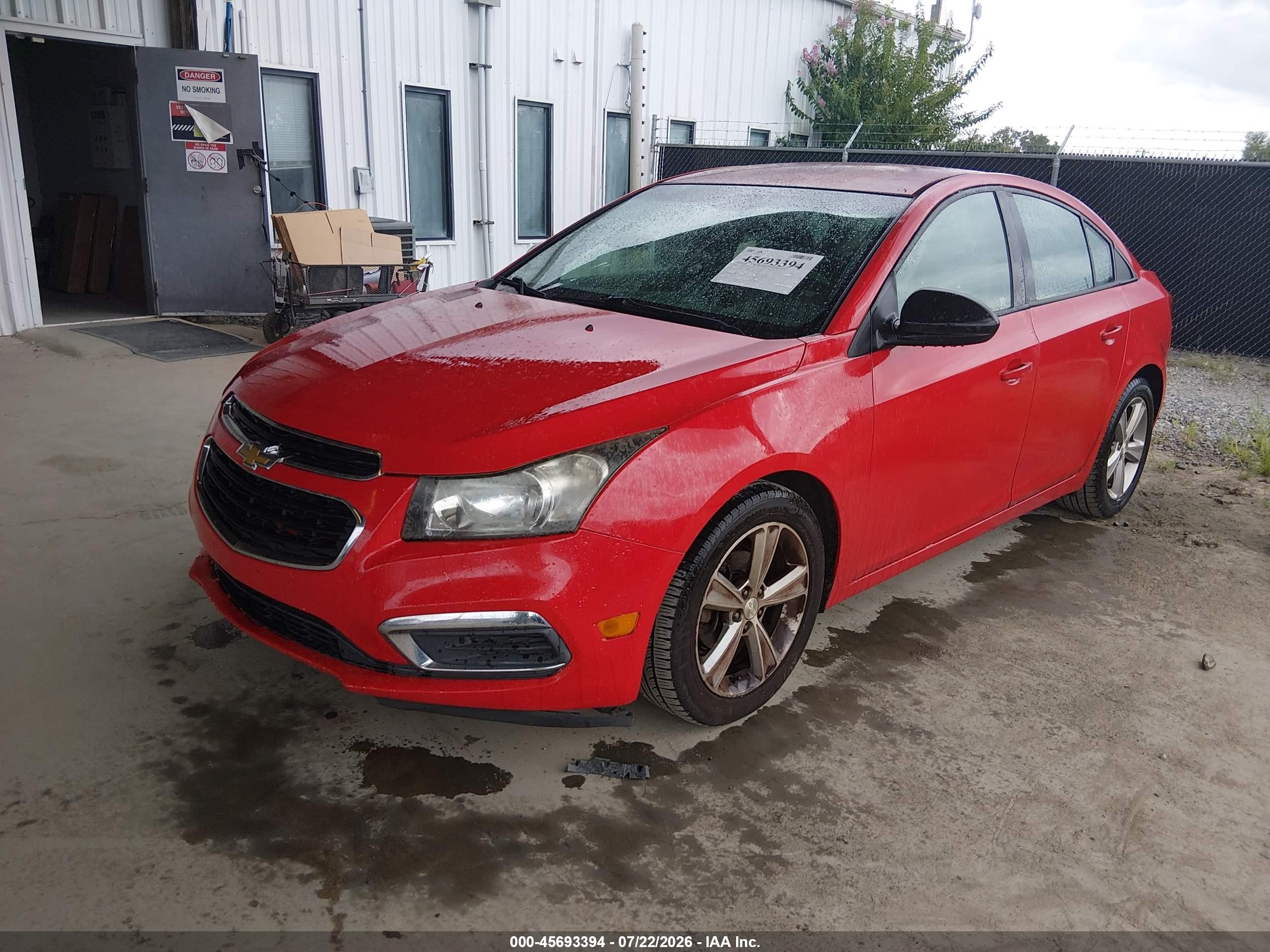 2015 Chevrolet Cruze Ls Auto Red vin: 1G1PA5SH7F7172160