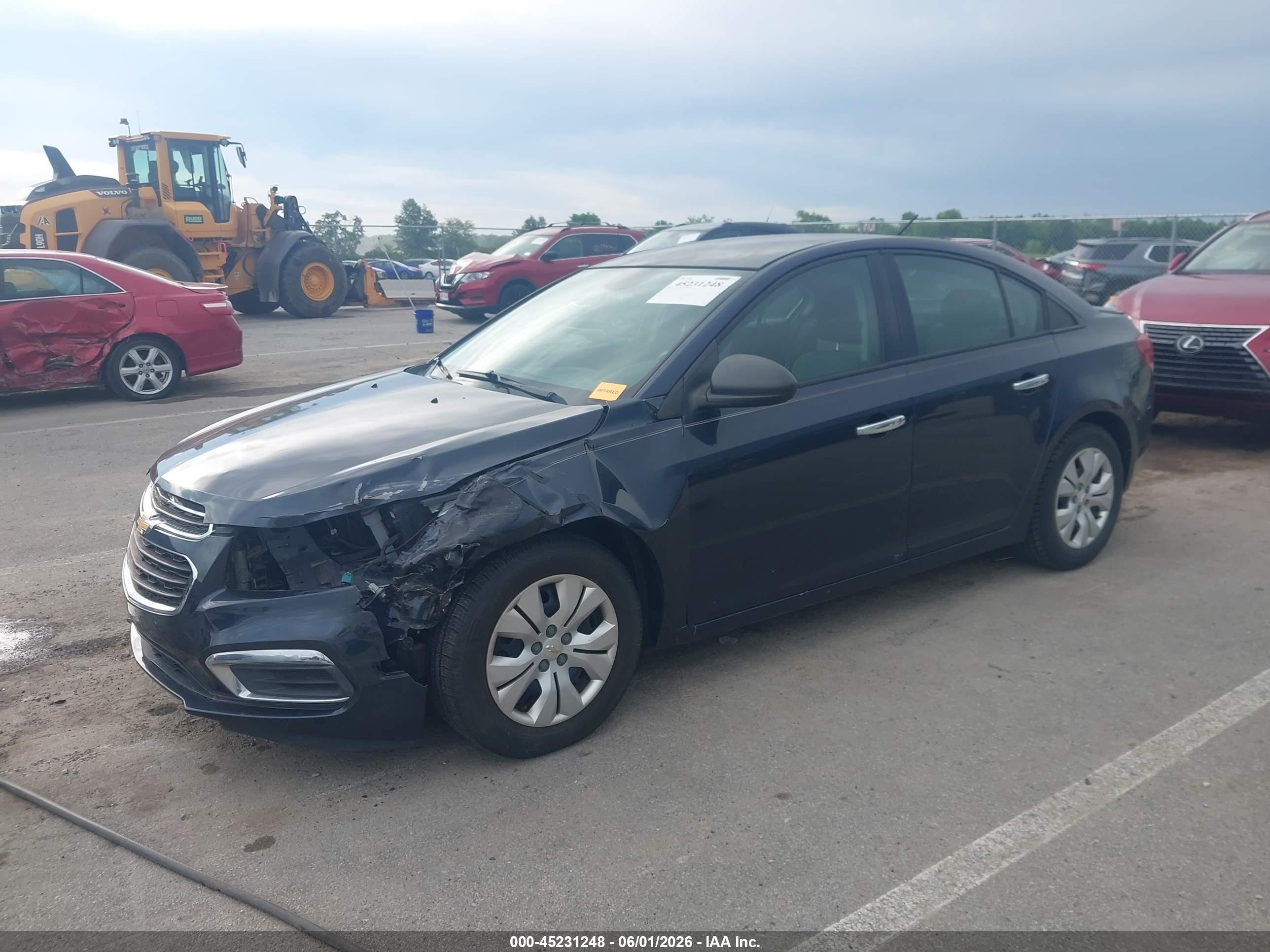 2015 Chevrolet Cruze Ls Auto Dark Blue vin: 1G1PA5SH7F7199696