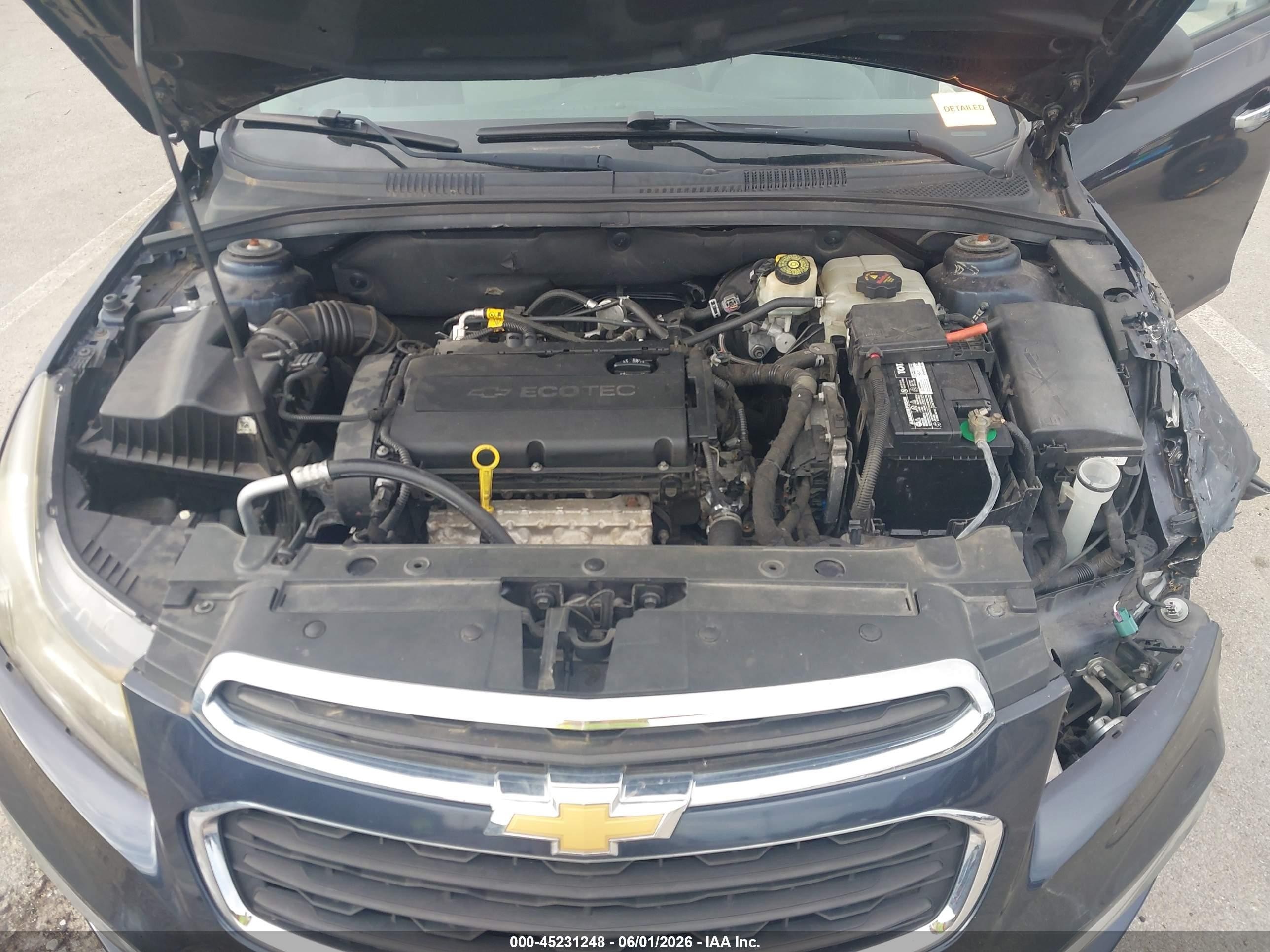 2015 Chevrolet Cruze Ls Auto Dark Blue vin: 1G1PA5SH7F7199696