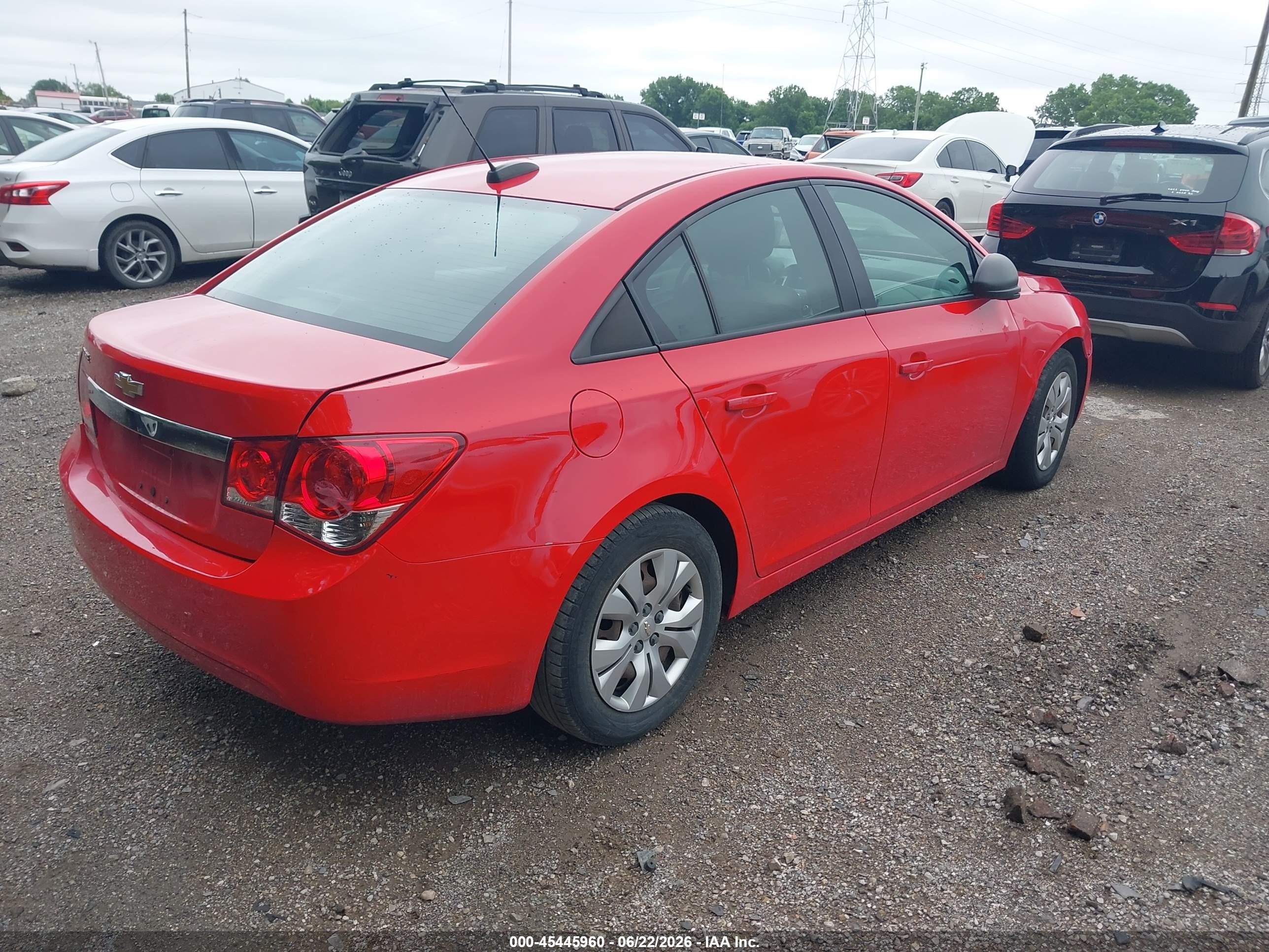 2015 Chevrolet Cruze Ls Auto Red vin: 1G1PA5SH7F7260528