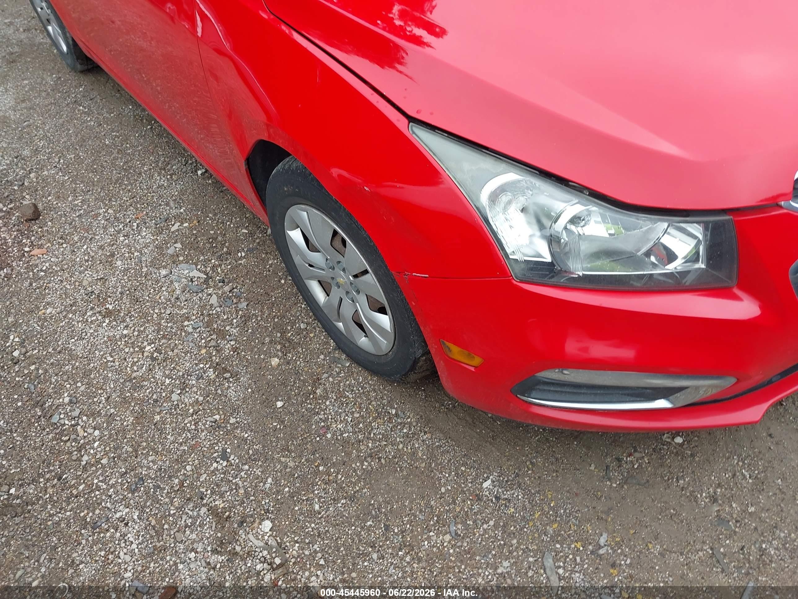 2015 Chevrolet Cruze Ls Auto Red vin: 1G1PA5SH7F7260528