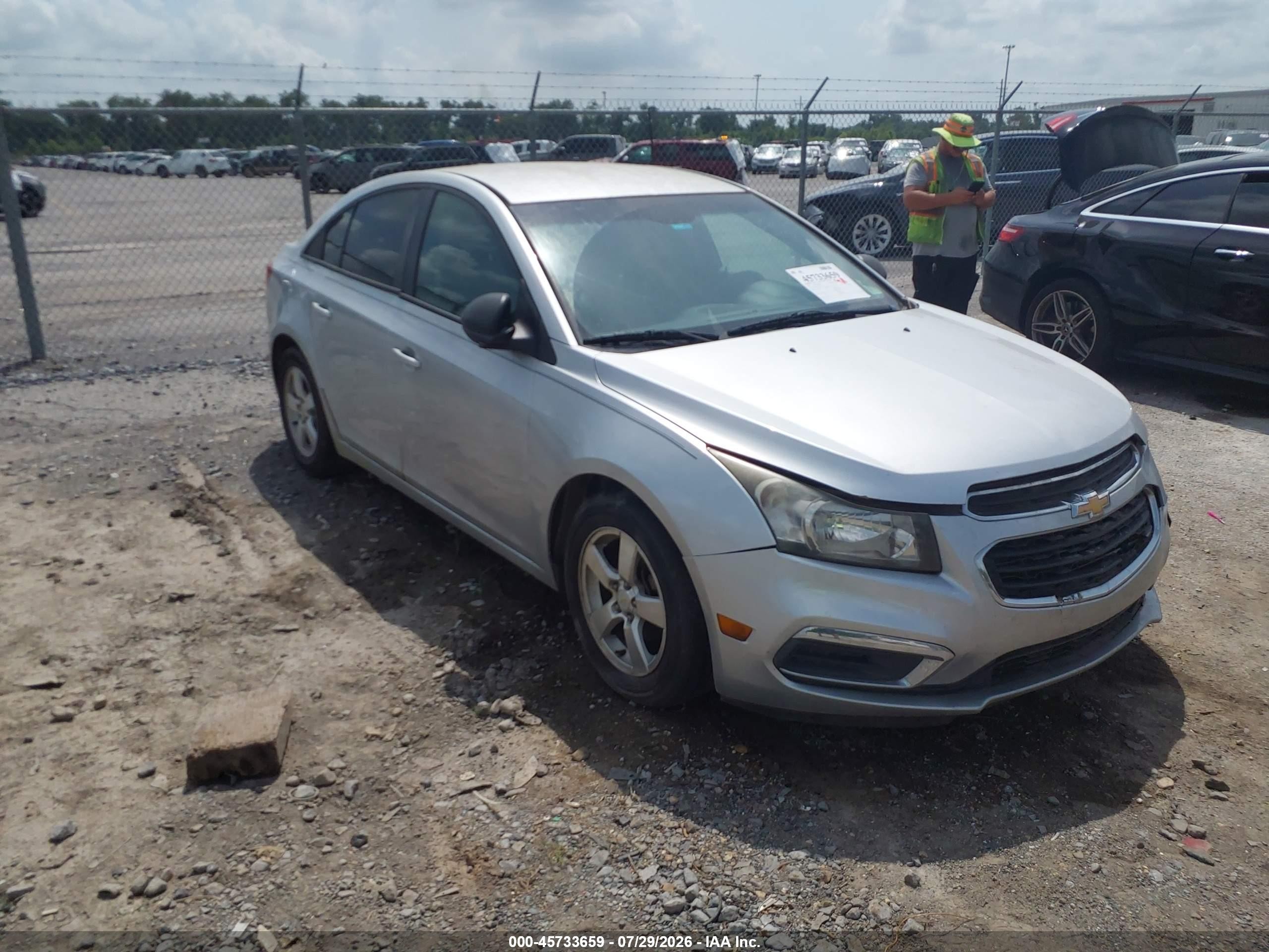 2015 Chevrolet Cruze Ls Auto Silver vin: 1G1PA5SH7F7275417