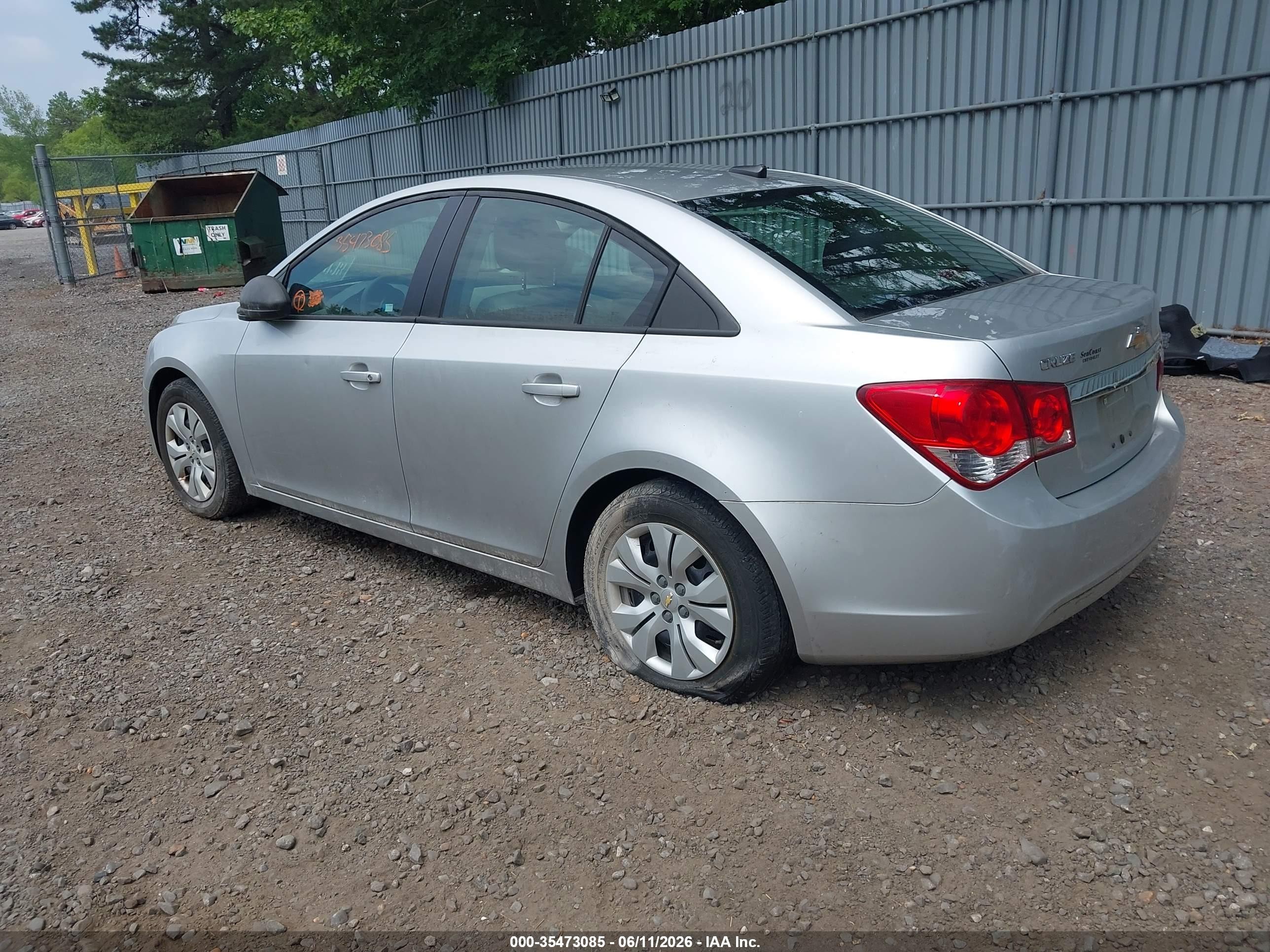 2013 Chevrolet Cruze Ls Auto Silver vin: 1G1PA5SH8D7174528