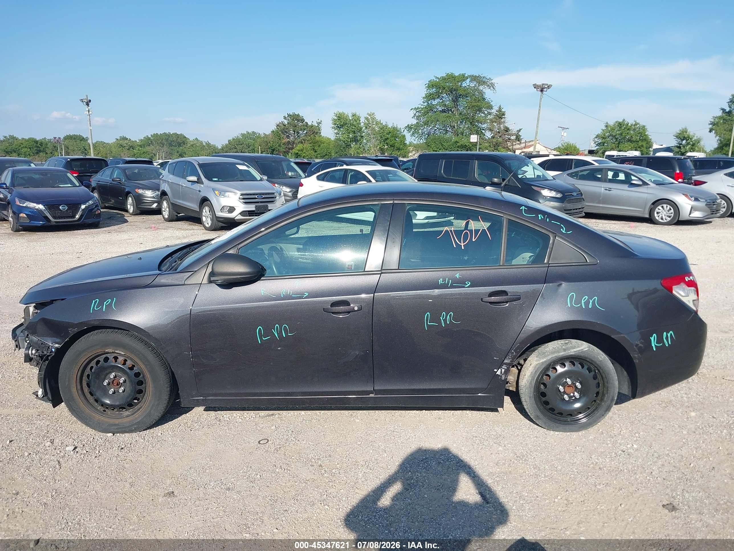 2014 Chevrolet Cruze Ls Auto Gray vin: 1G1PA5SH8E7103444