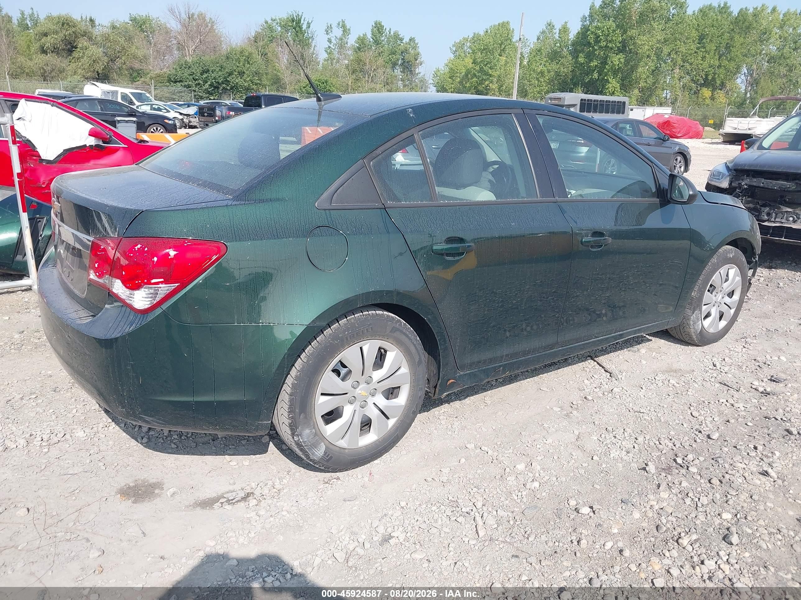 2014 Chevrolet Cruze Ls Auto Зеленый vin: 1G1PA5SH8E7430636