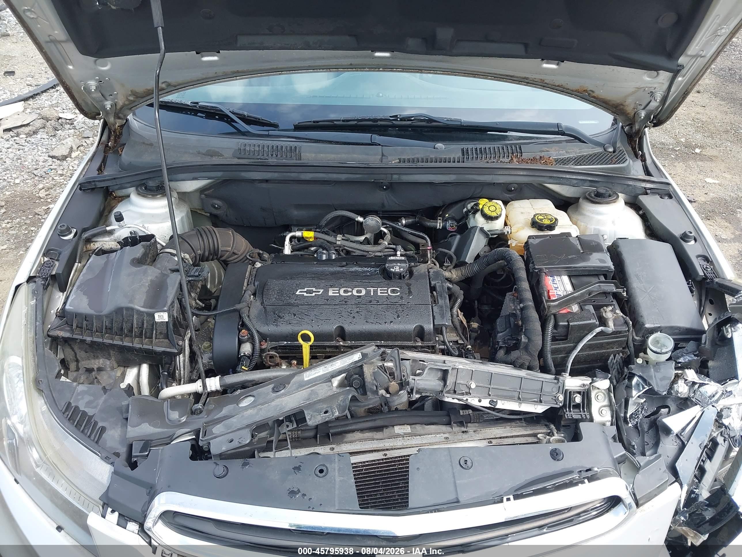 2015 Chevrolet Cruze Ls Auto Серебряный vin: 1G1PA5SH8F7190182