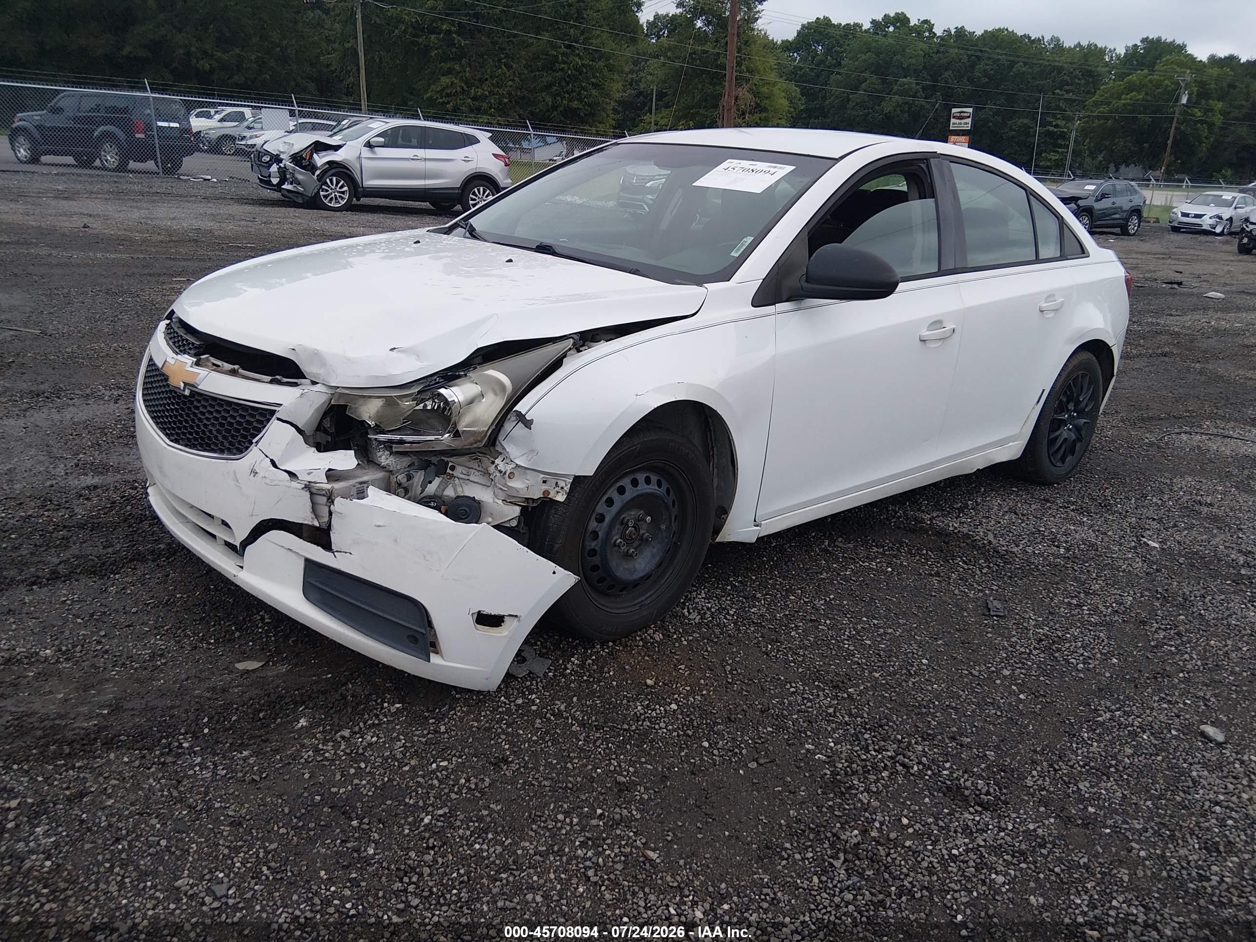 2013 Chevrolet Cruze Ls Auto White vin: 1G1PA5SH9D7104326