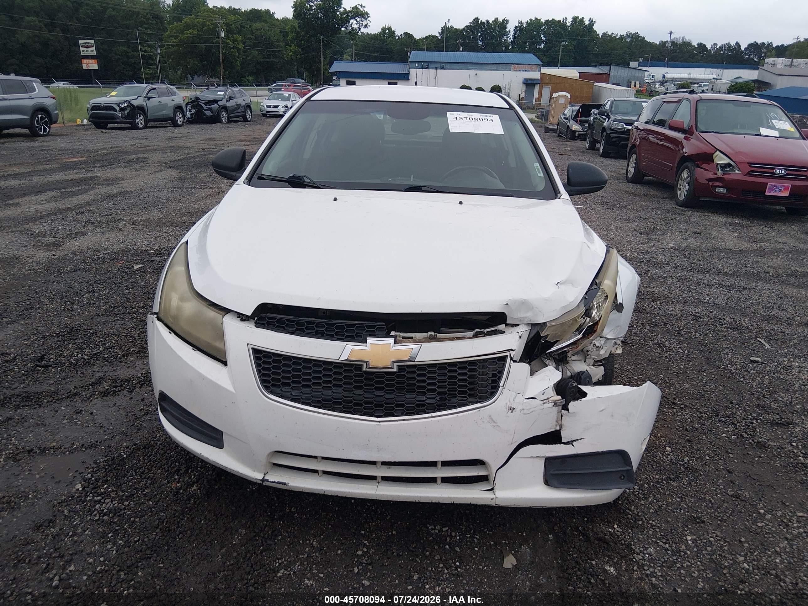 2013 Chevrolet Cruze Ls Auto White vin: 1G1PA5SH9D7104326