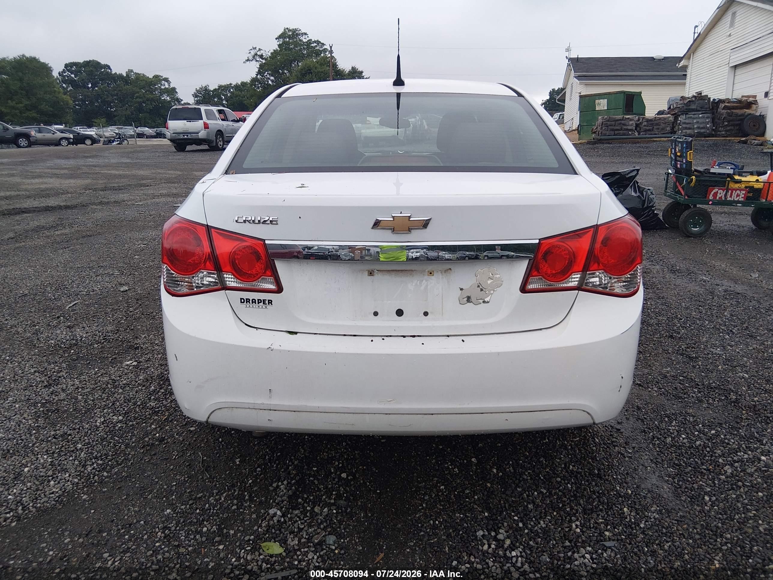 2013 Chevrolet Cruze Ls Auto White vin: 1G1PA5SH9D7104326