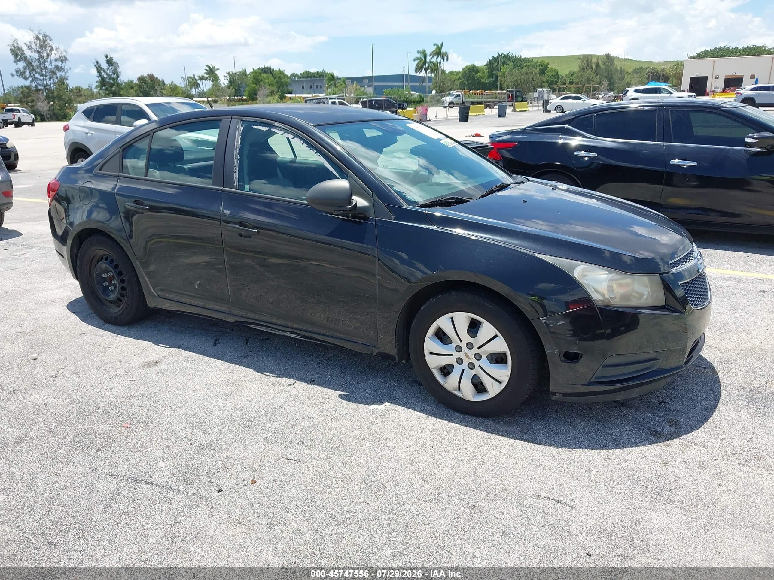 2013 Chevrolet Cruze Ls Auto Black vin: 1G1PA5SH9D7201137