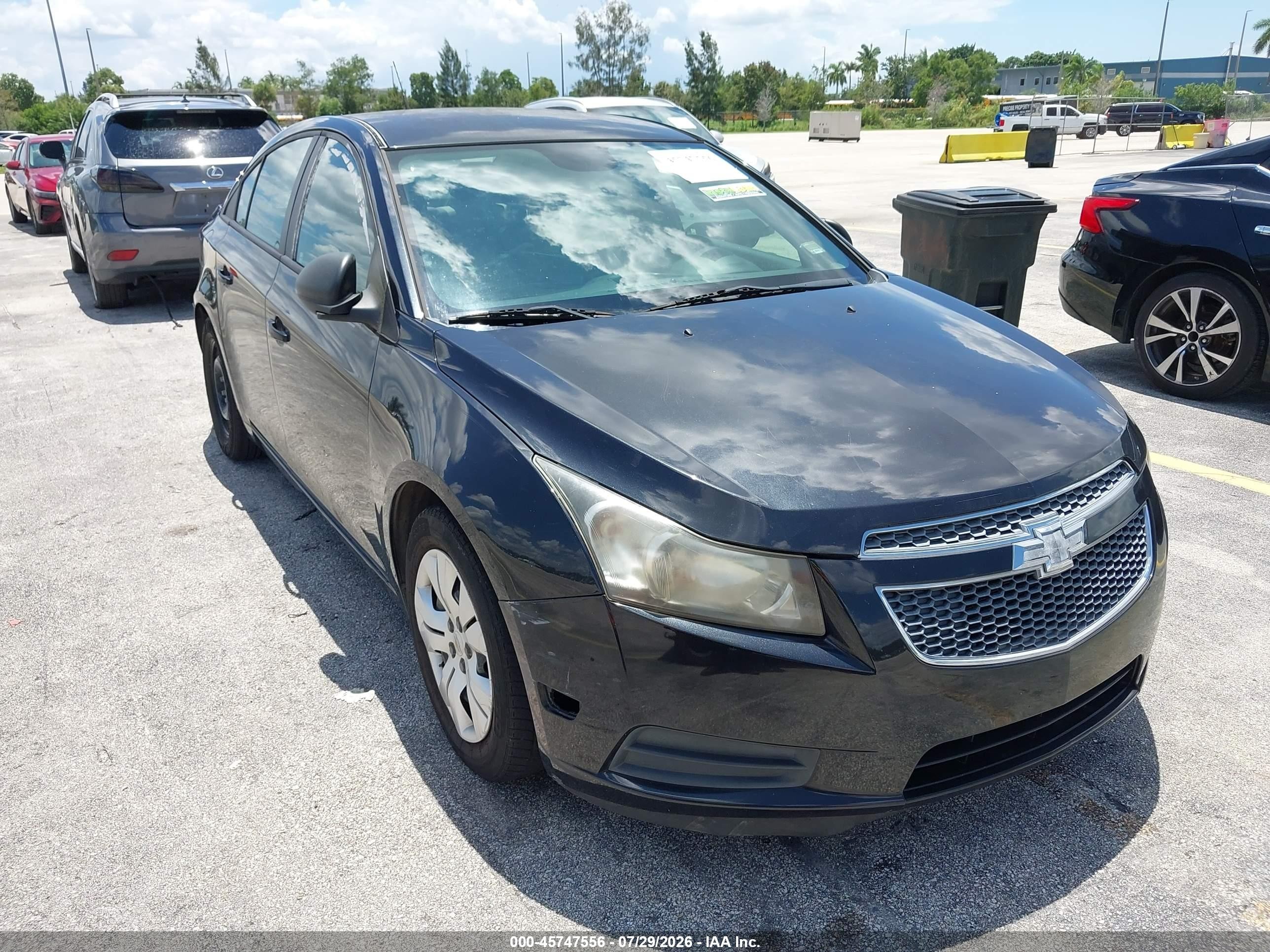 2013 Chevrolet Cruze Ls Auto Black vin: 1G1PA5SH9D7201137
