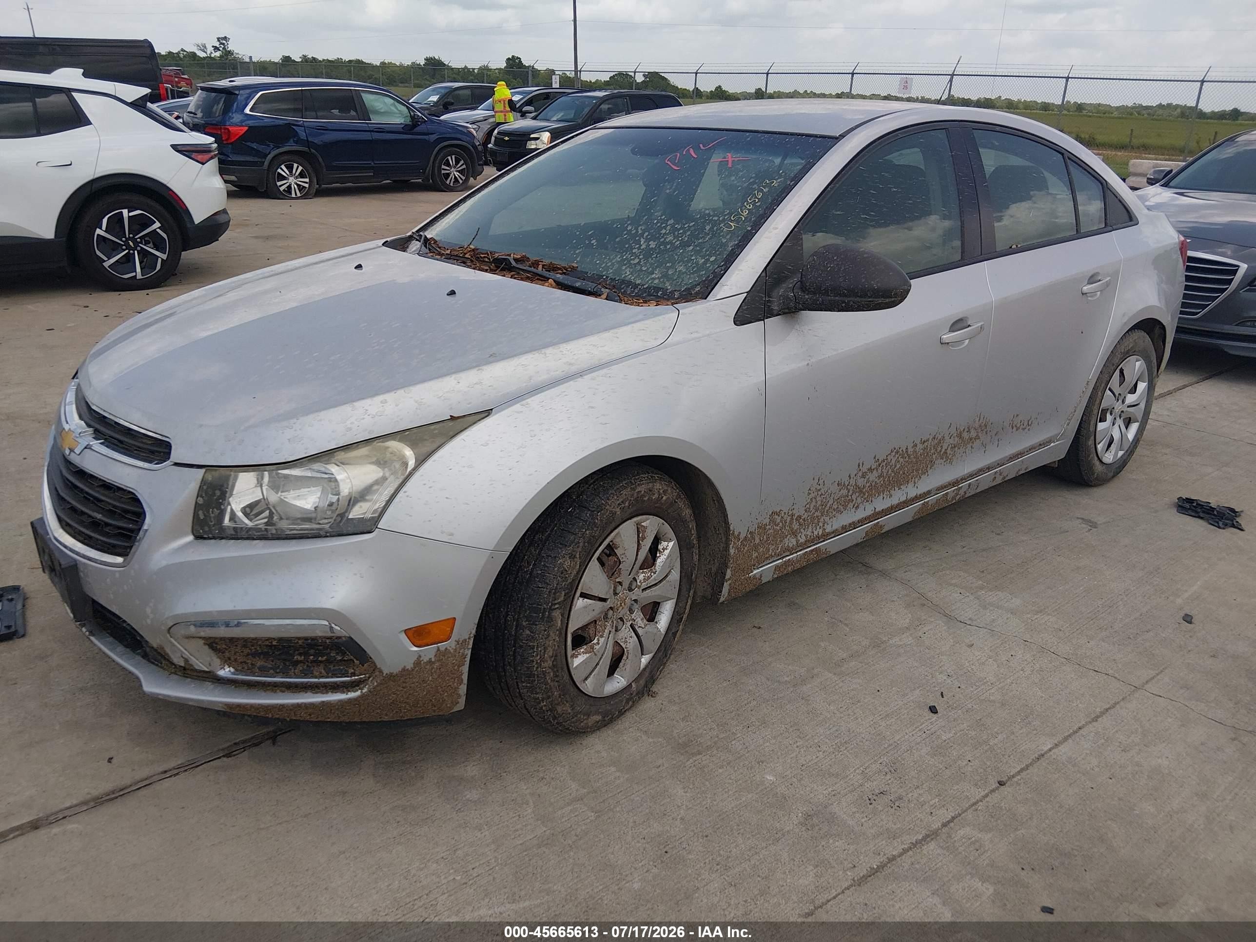 2015 Chevrolet Cruze Ls Auto Silver vin: 1G1PA5SH9F7299430