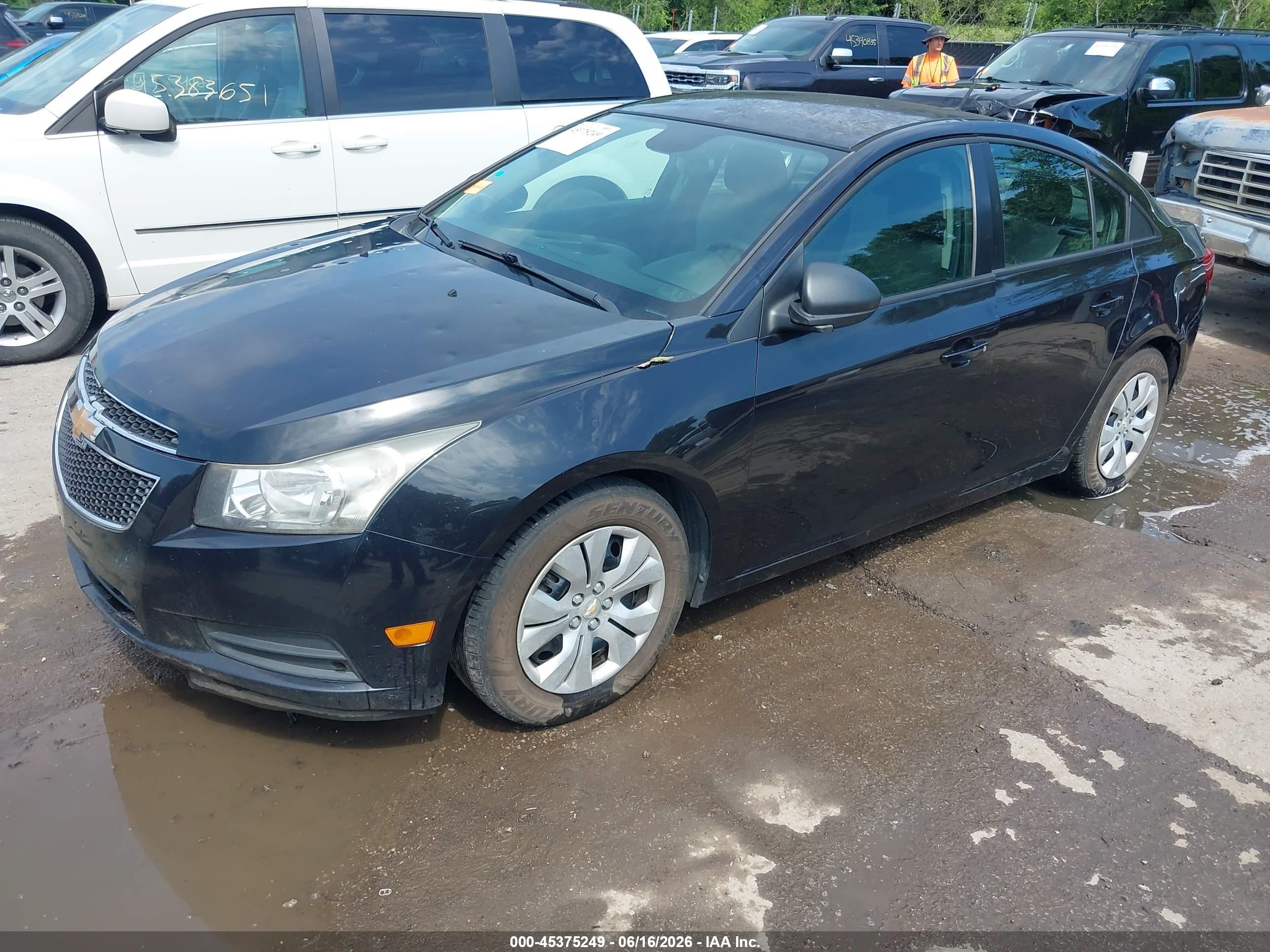 2014 Chevrolet Cruze Ls Auto Black vin: 1G1PA5SHXE7130967