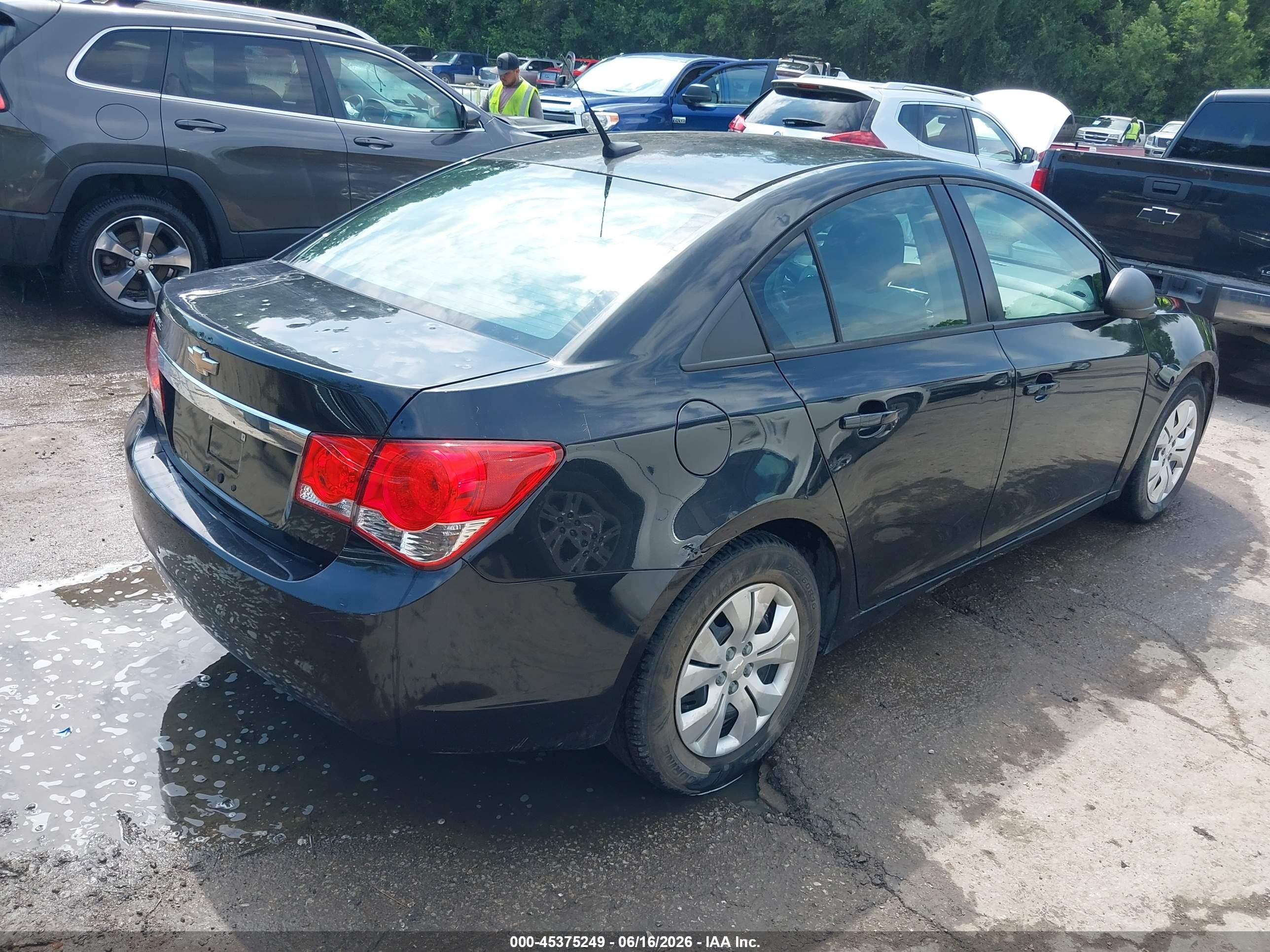 2014 Chevrolet Cruze Ls Auto Black vin: 1G1PA5SHXE7130967