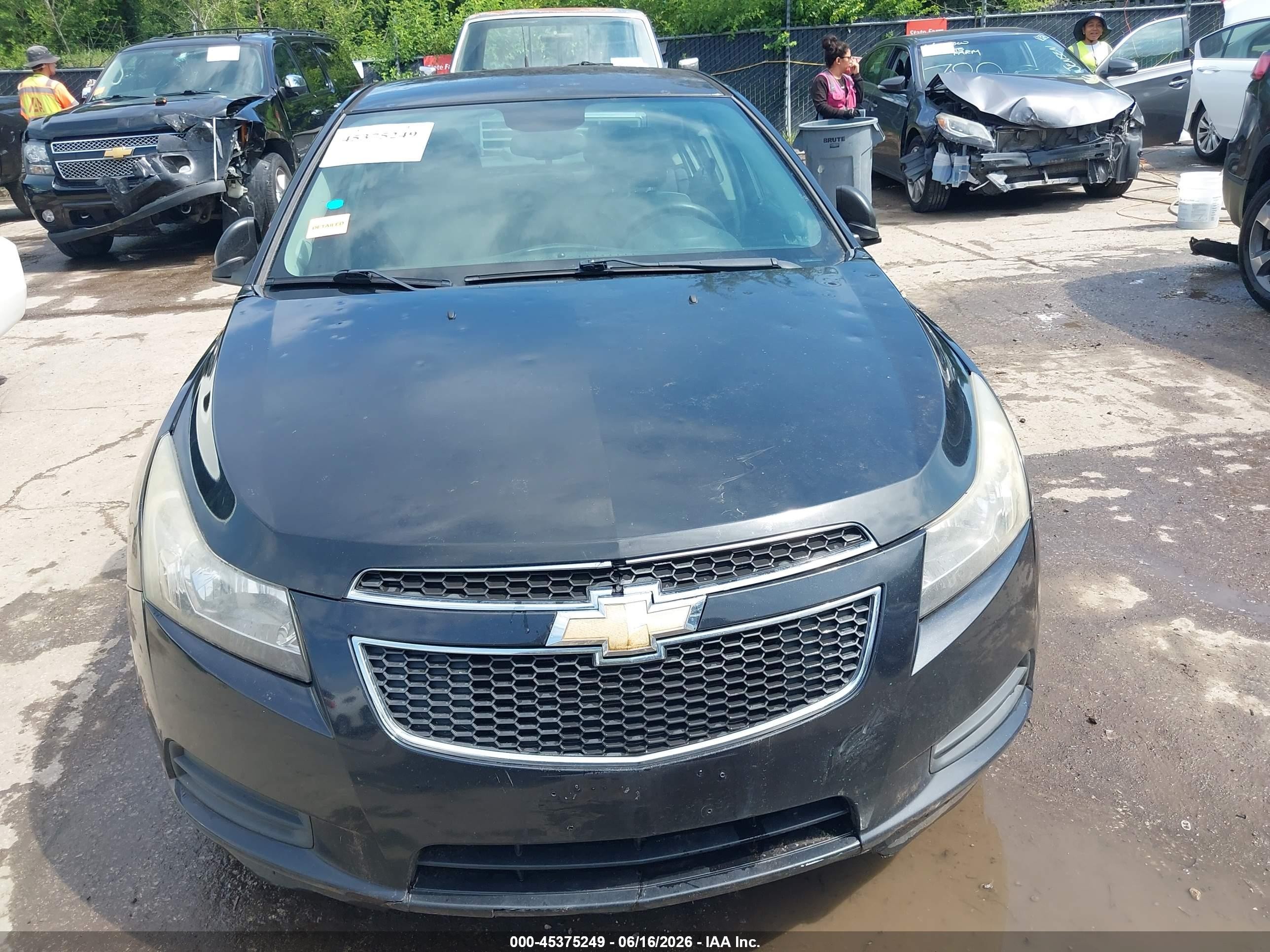 2014 Chevrolet Cruze Ls Auto Black vin: 1G1PA5SHXE7130967