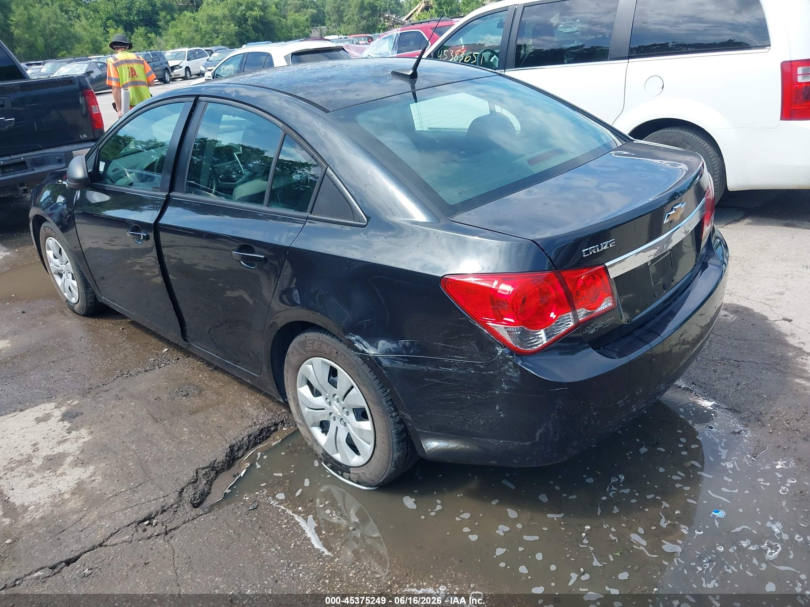2014 Chevrolet Cruze Ls Auto Black vin: 1G1PA5SHXE7130967