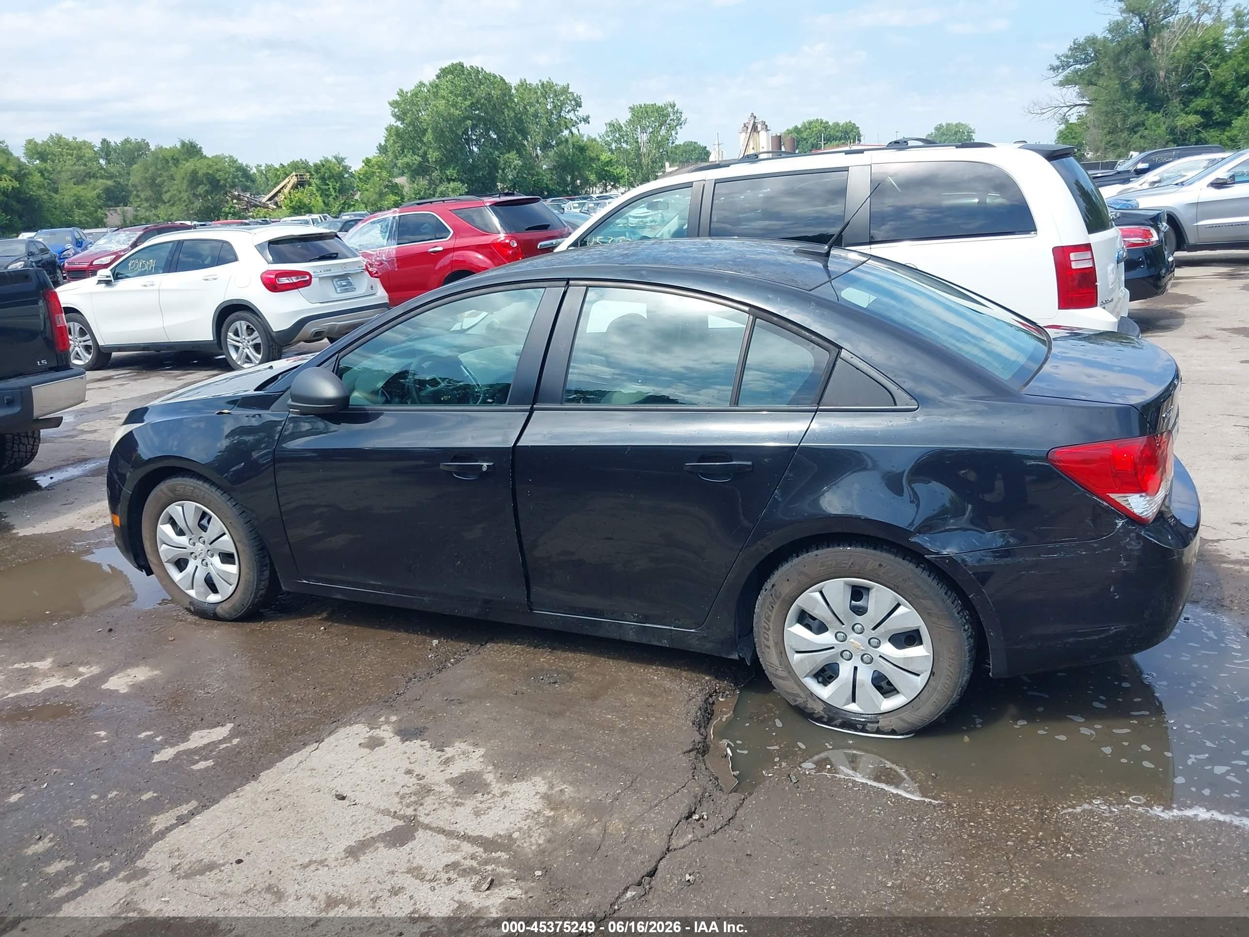 2014 Chevrolet Cruze Ls Auto Black vin: 1G1PA5SHXE7130967