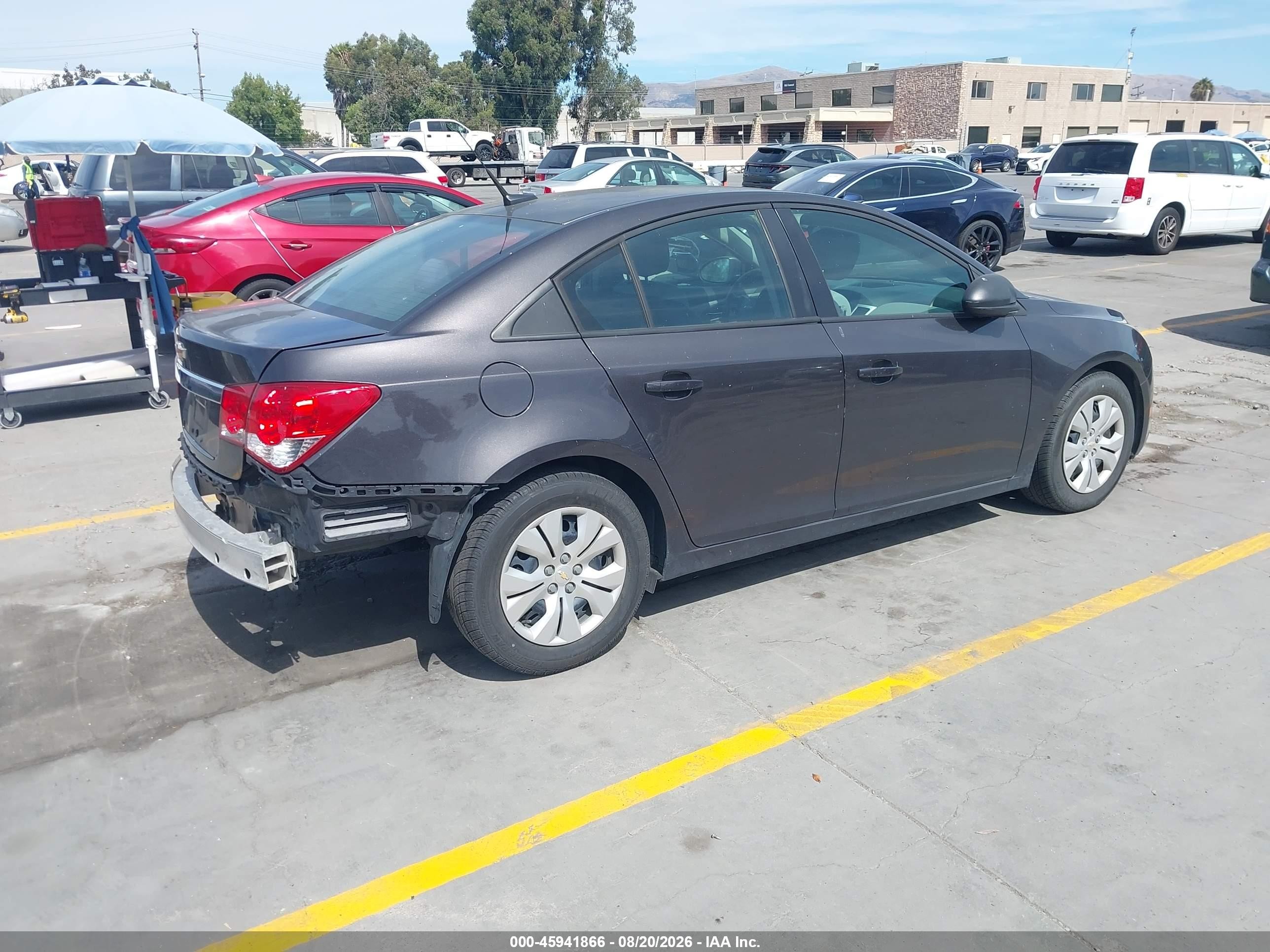 2014 Chevrolet Cruze Ls Auto Gray vin: 1G1PA5SHXE7250767