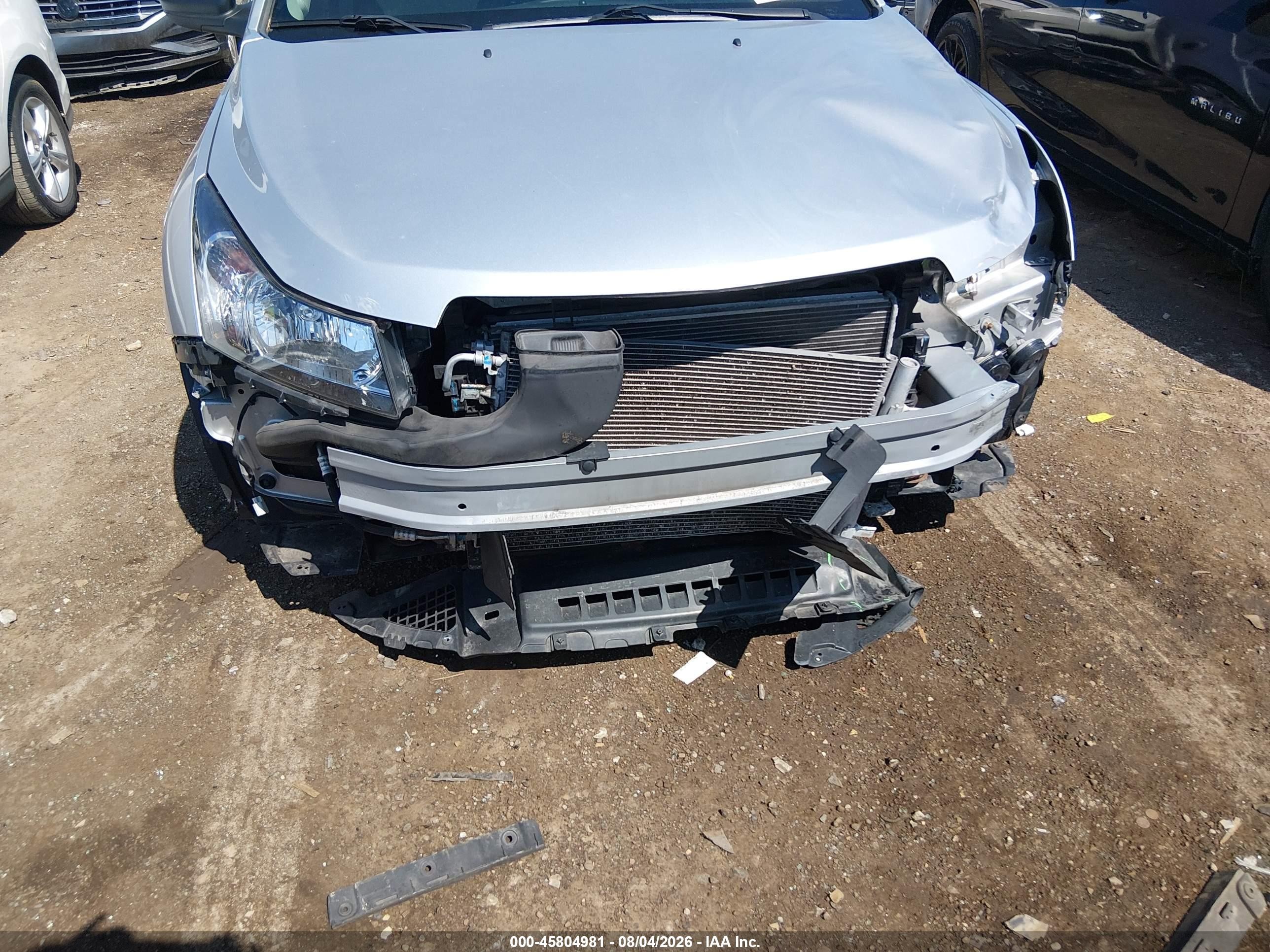 2014 Chevrolet Cruze Ls Auto Silver vin: 1G1PA5SHXE7398692
