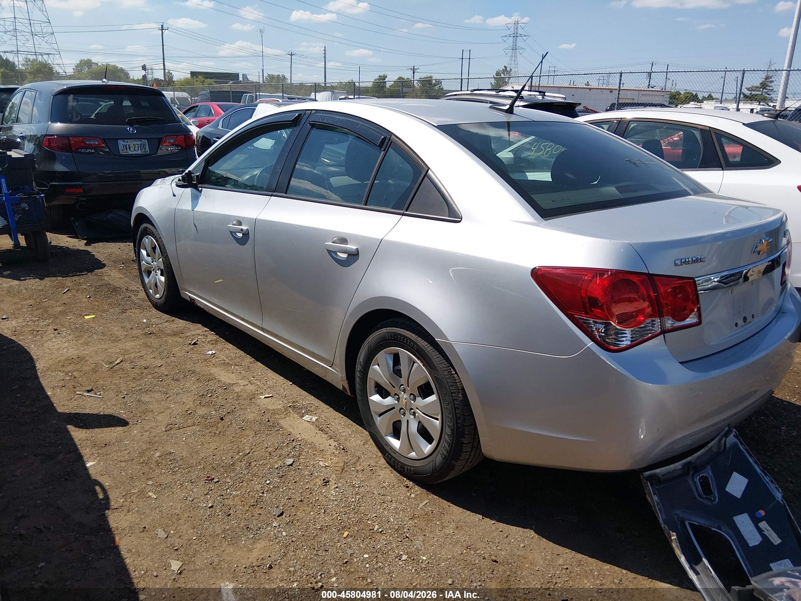 2014 Chevrolet Cruze Ls Auto Silver vin: 1G1PA5SHXE7398692