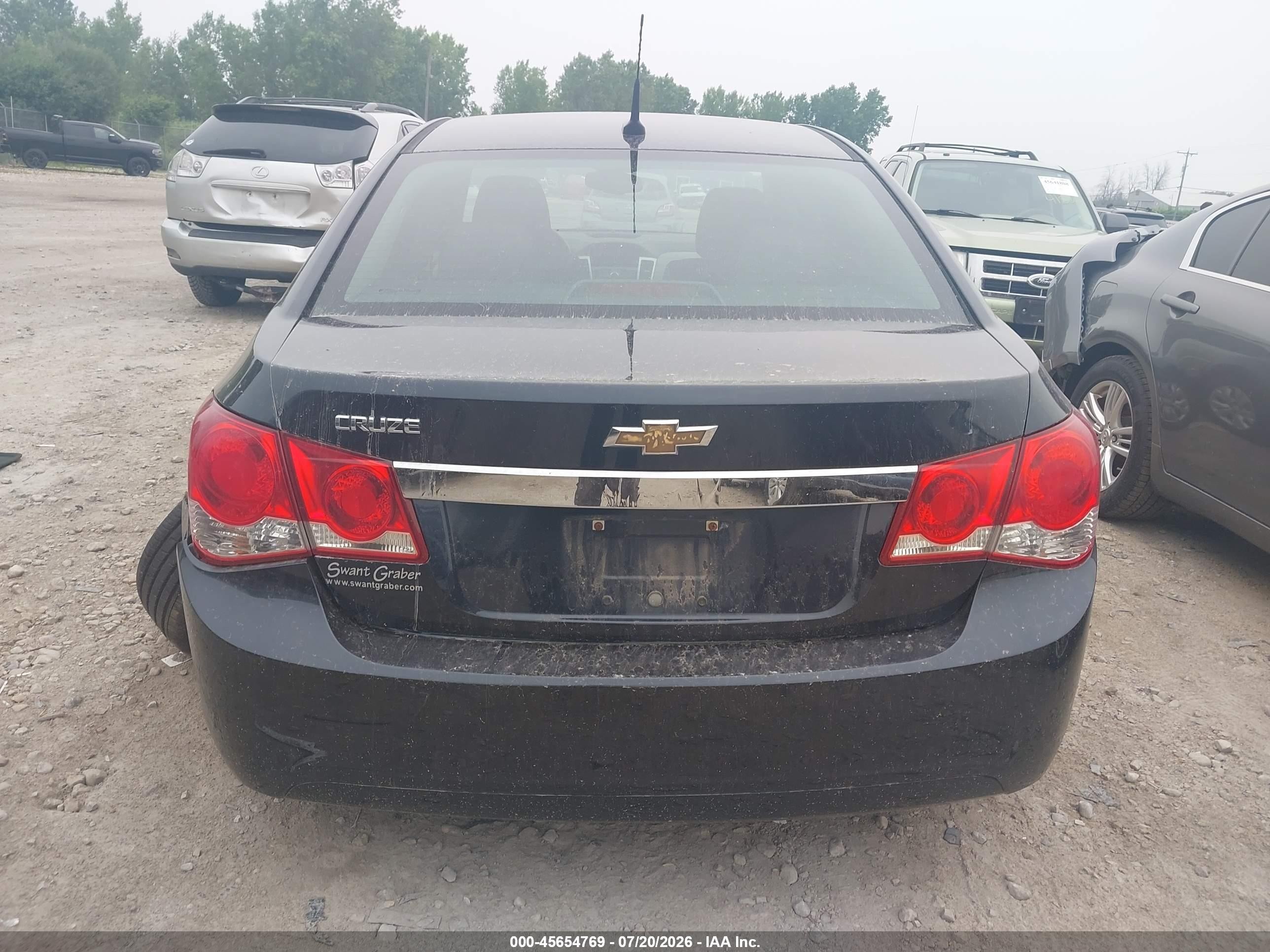 2014 Chevrolet Cruze Ls Auto Black vin: 1G1PA5SHXE7483872