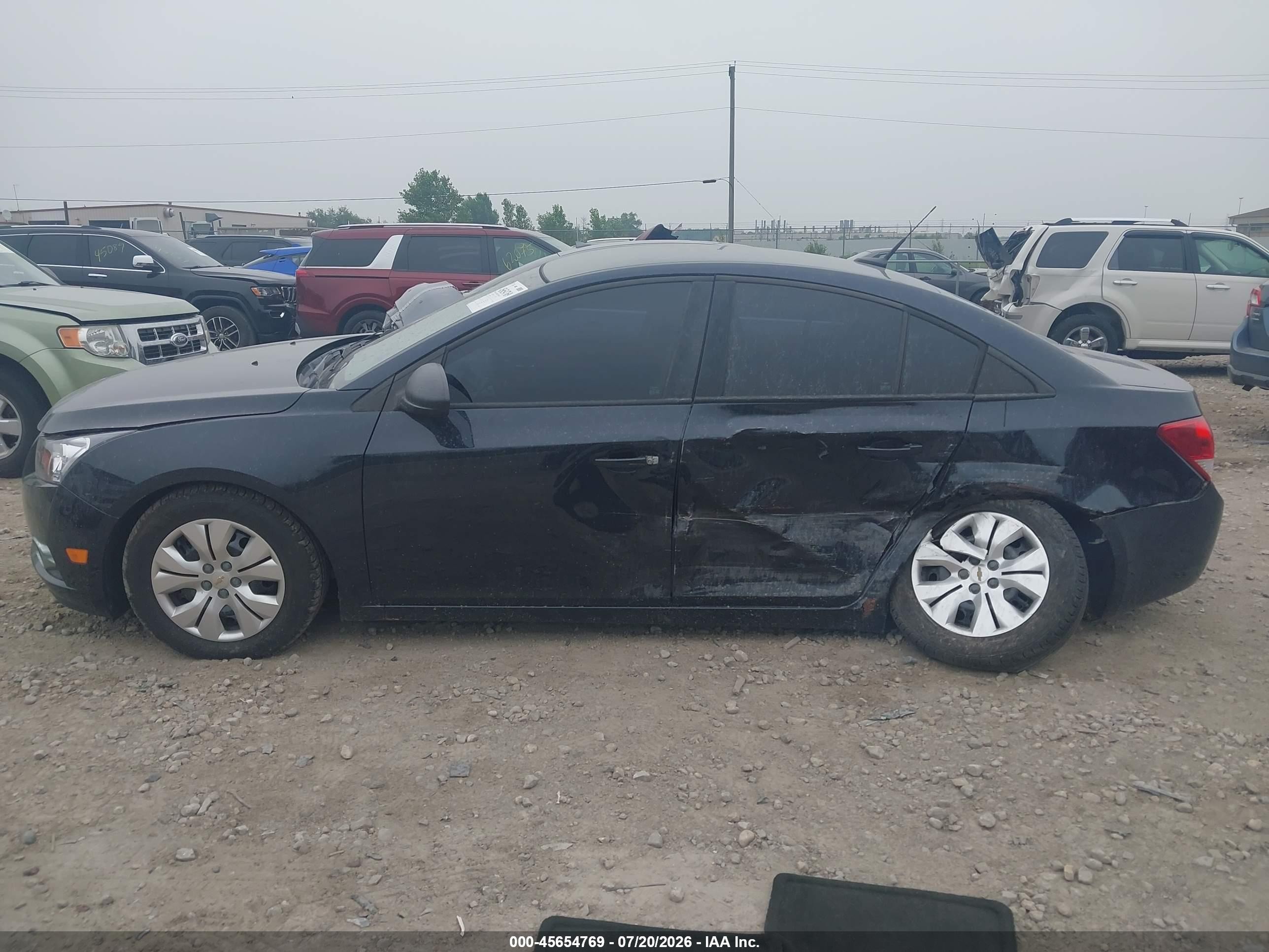 2014 Chevrolet Cruze Ls Auto Black vin: 1G1PA5SHXE7483872