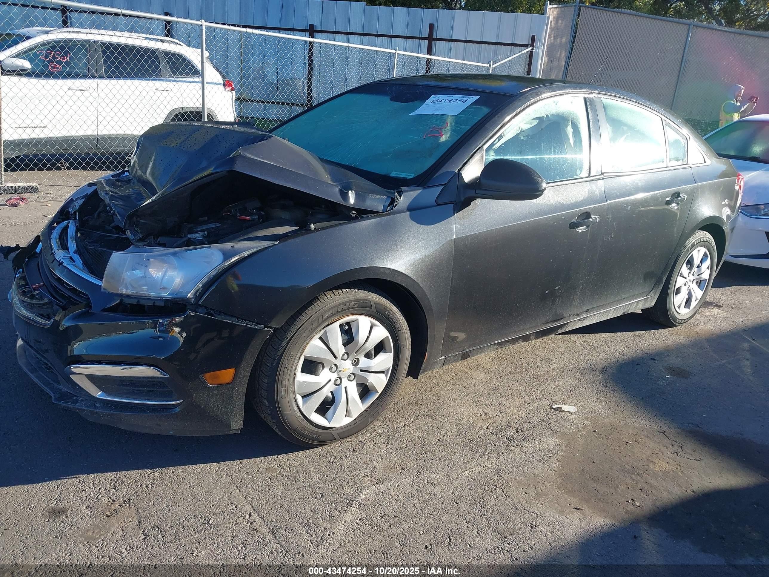 2015 Chevrolet Cruze Ls Auto Black vin: 1G1PA5SHXF7146636