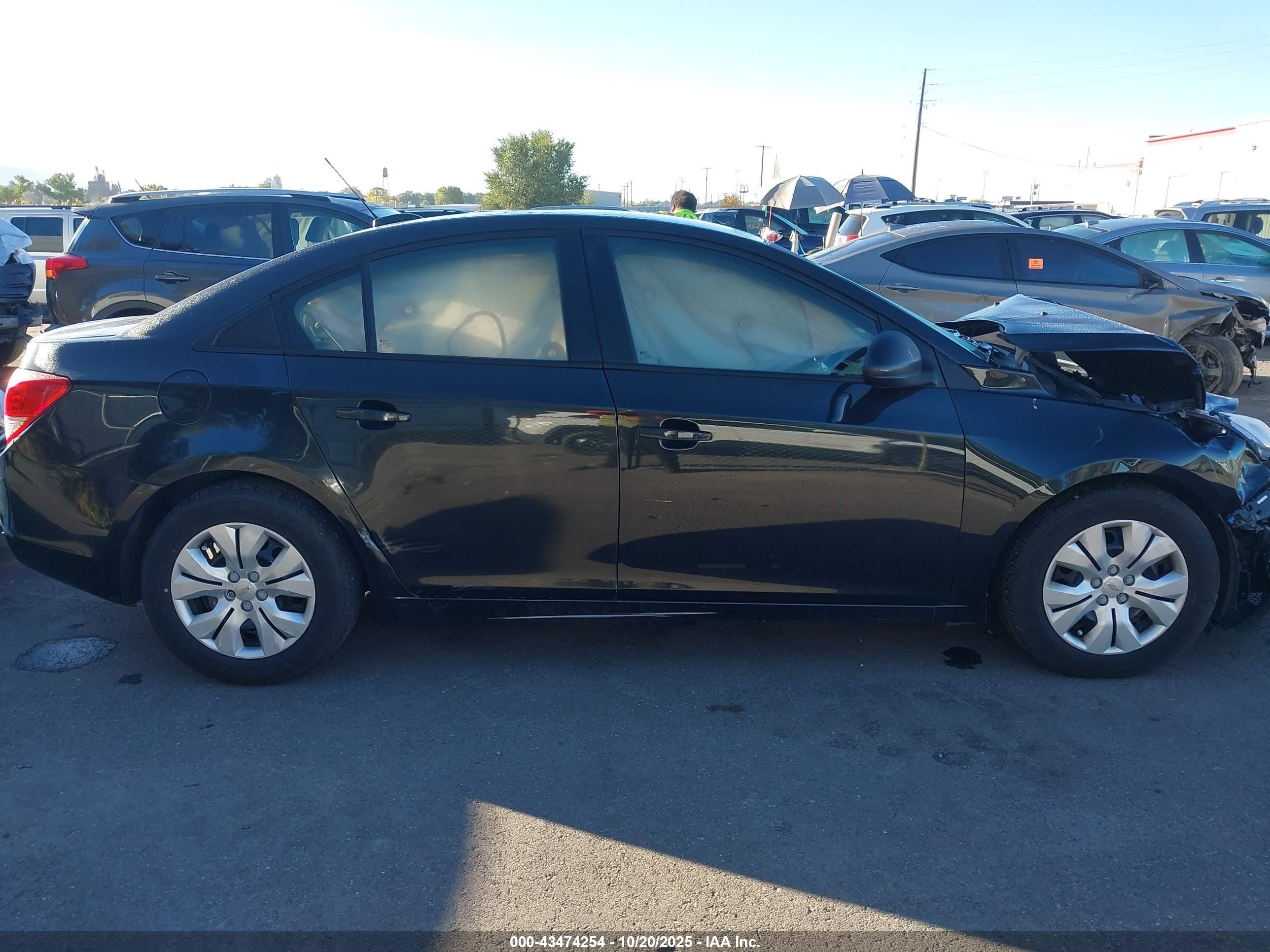 2015 Chevrolet Cruze Ls Auto Black vin: 1G1PA5SHXF7146636