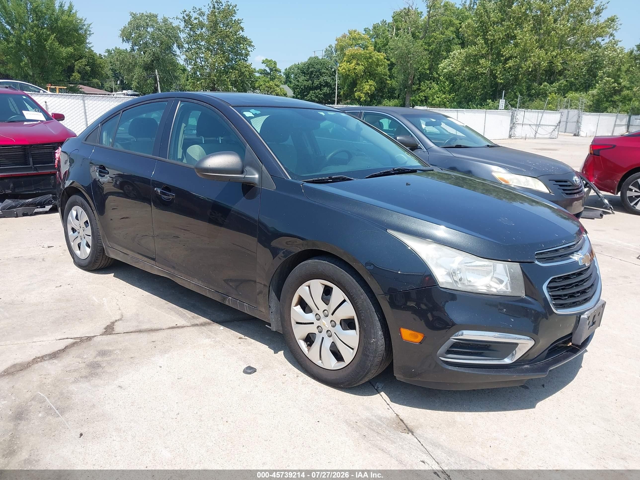 2015 Chevrolet Cruze Ls Auto Black vin: 1G1PA5SHXF7210500