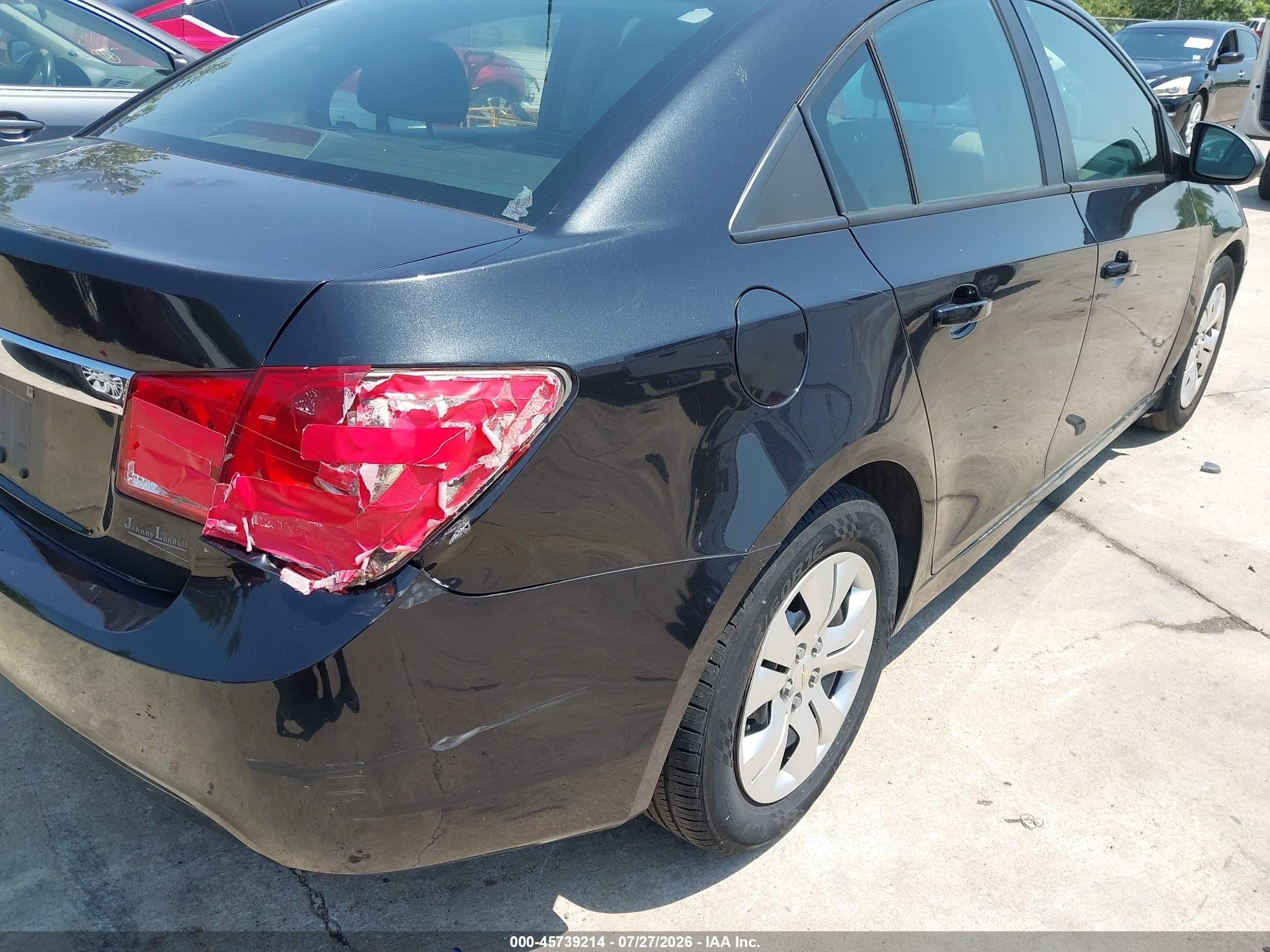 2015 Chevrolet Cruze Ls Auto Black vin: 1G1PA5SHXF7210500