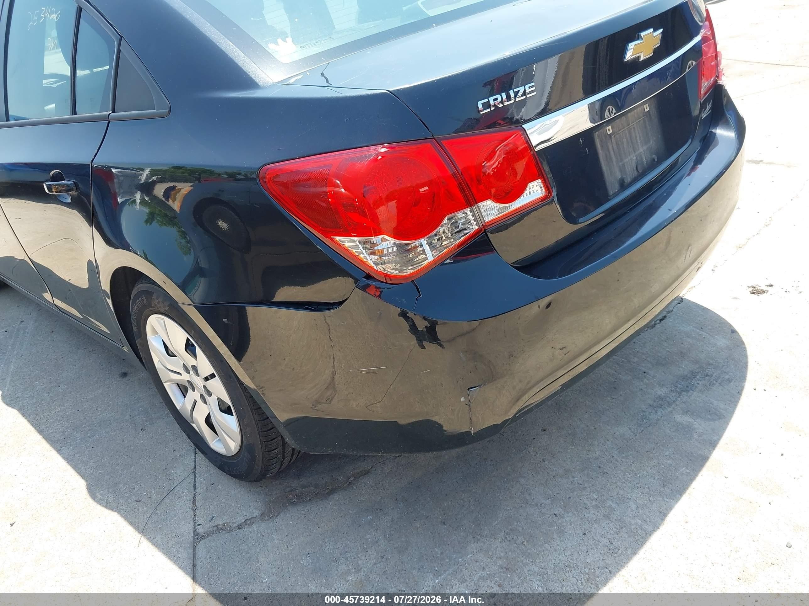 2015 Chevrolet Cruze Ls Auto Black vin: 1G1PA5SHXF7210500