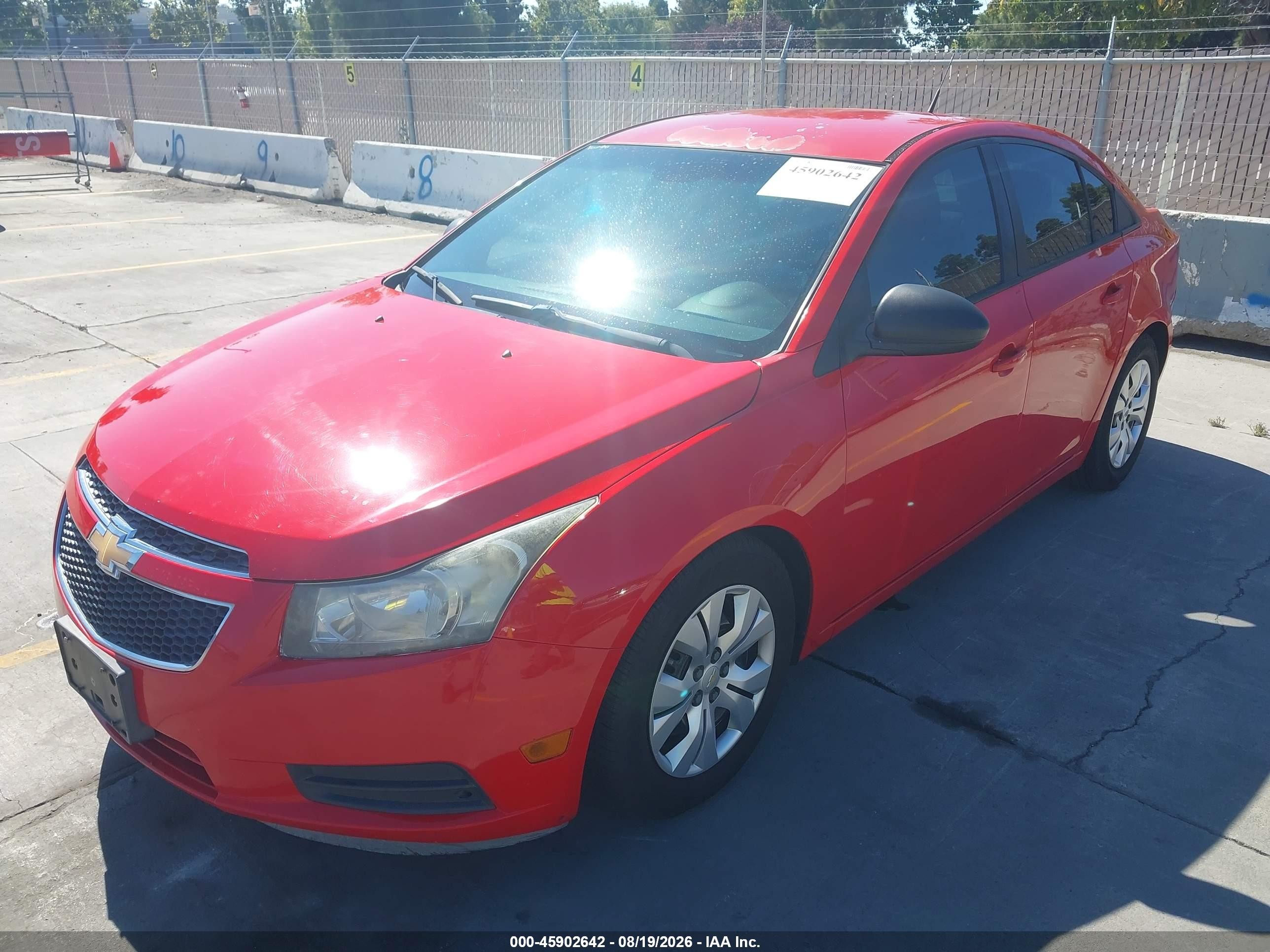 2014 Chevrolet Cruze Ls Manual Red vin: 1G1PB5SG3E7346583