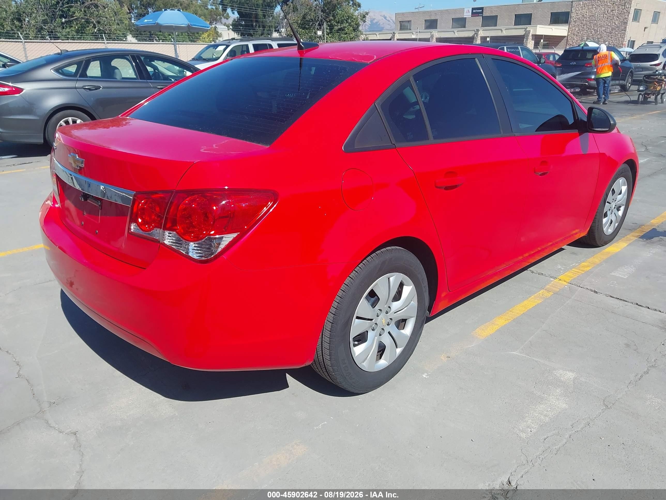 2014 Chevrolet Cruze Ls Manual Red vin: 1G1PB5SG3E7346583