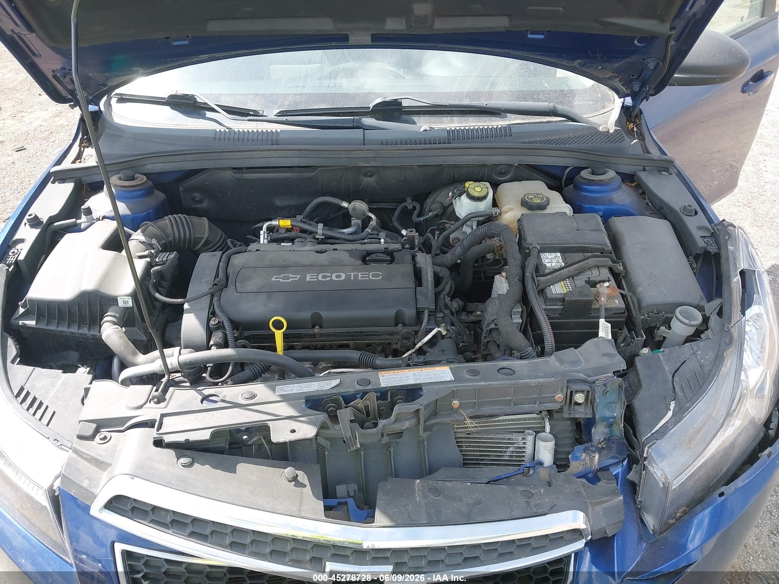 2013 Chevrolet Cruze Ls Manual Blue vin: 1G1PB5SG4D7297988