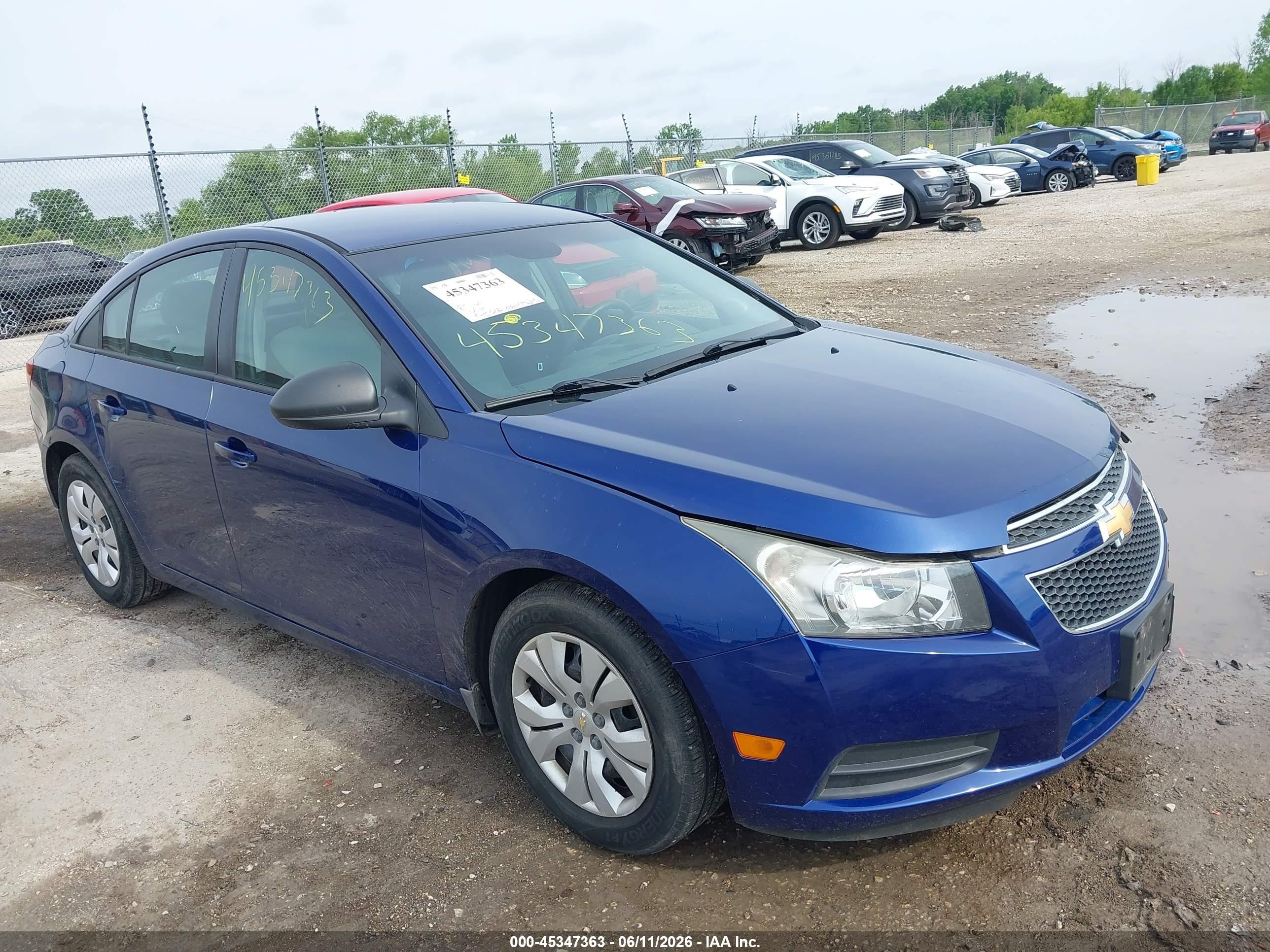 2013 Chevrolet Cruze Ls Manual Blue vin: 1G1PB5SH3D7296078