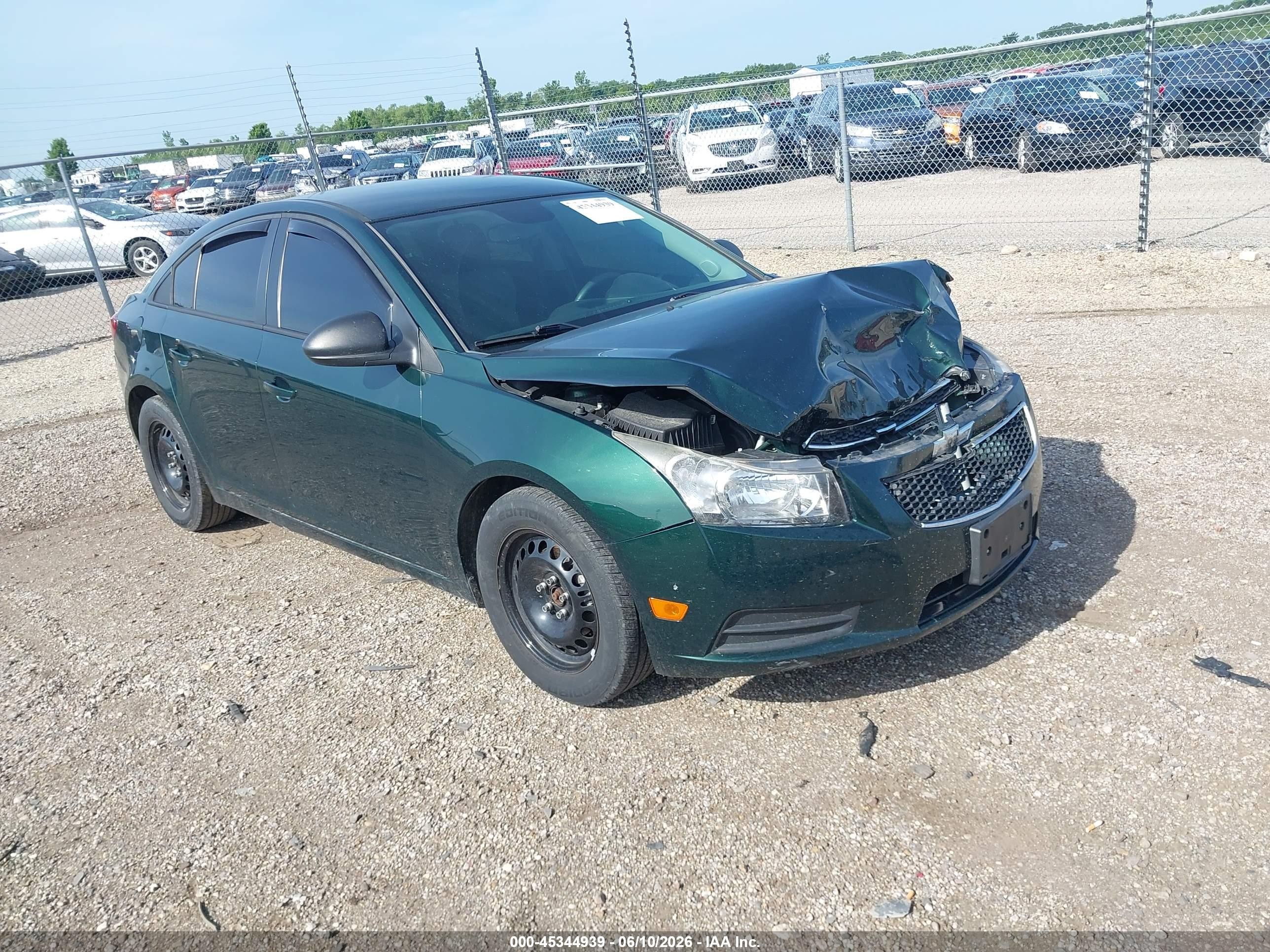 2014 Chevrolet Cruze Ls Manual Green vin: 1G1PB5SH3E7121895