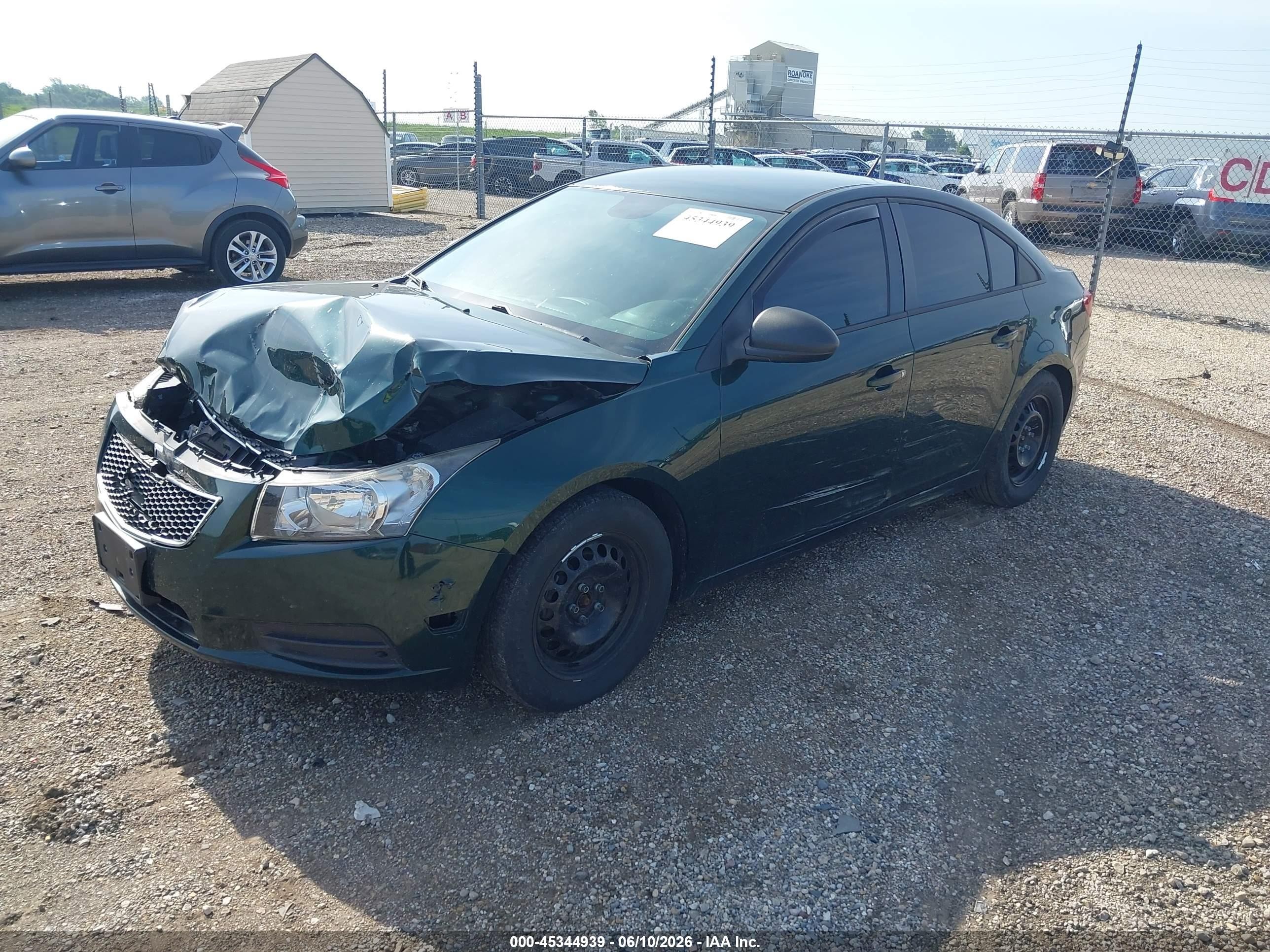 2014 Chevrolet Cruze Ls Manual Green vin: 1G1PB5SH3E7121895