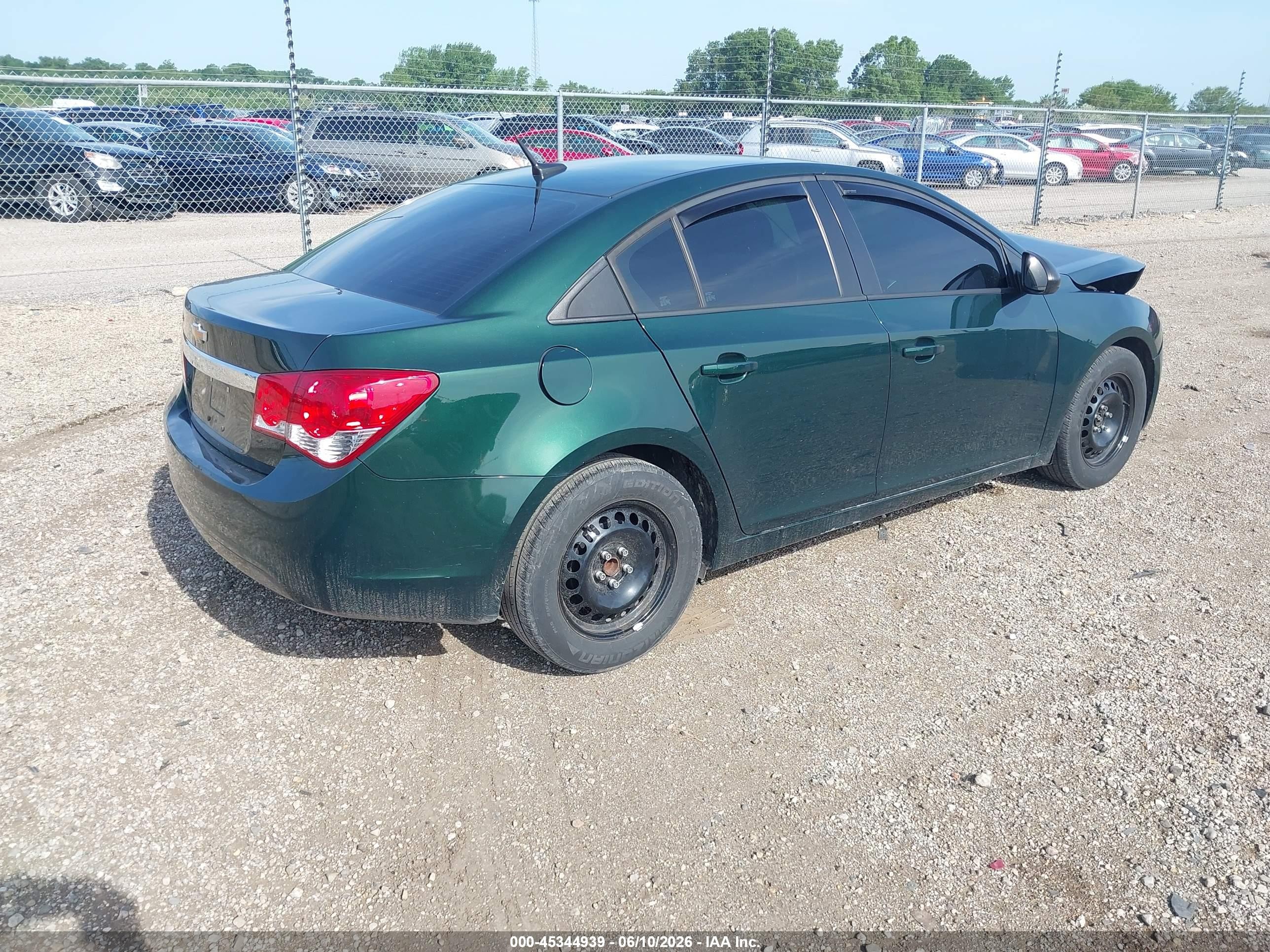 2014 Chevrolet Cruze Ls Manual Green vin: 1G1PB5SH3E7121895