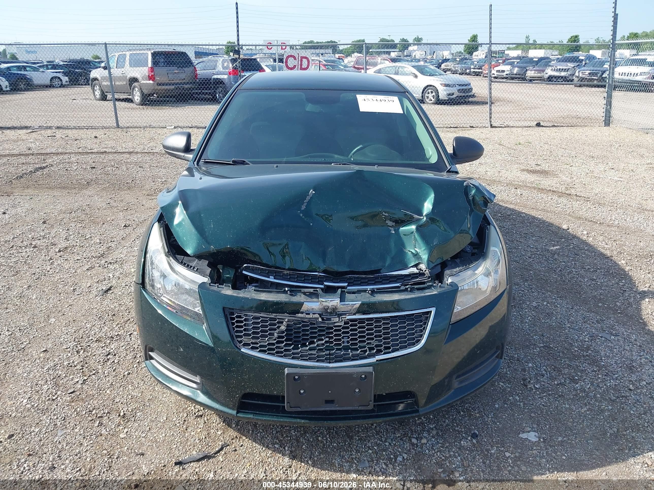 2014 Chevrolet Cruze Ls Manual Green vin: 1G1PB5SH3E7121895
