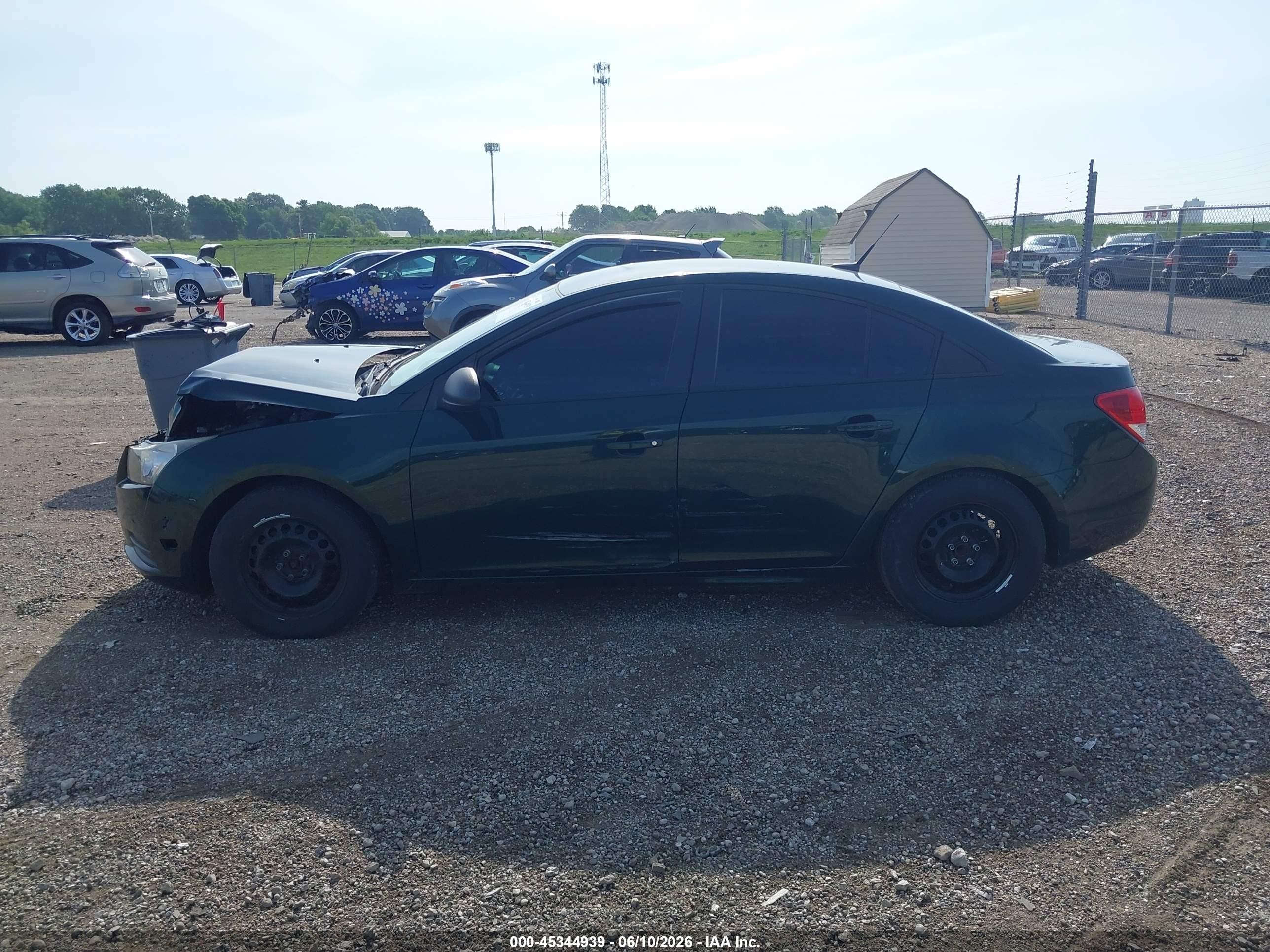 2014 Chevrolet Cruze Ls Manual Green vin: 1G1PB5SH3E7121895